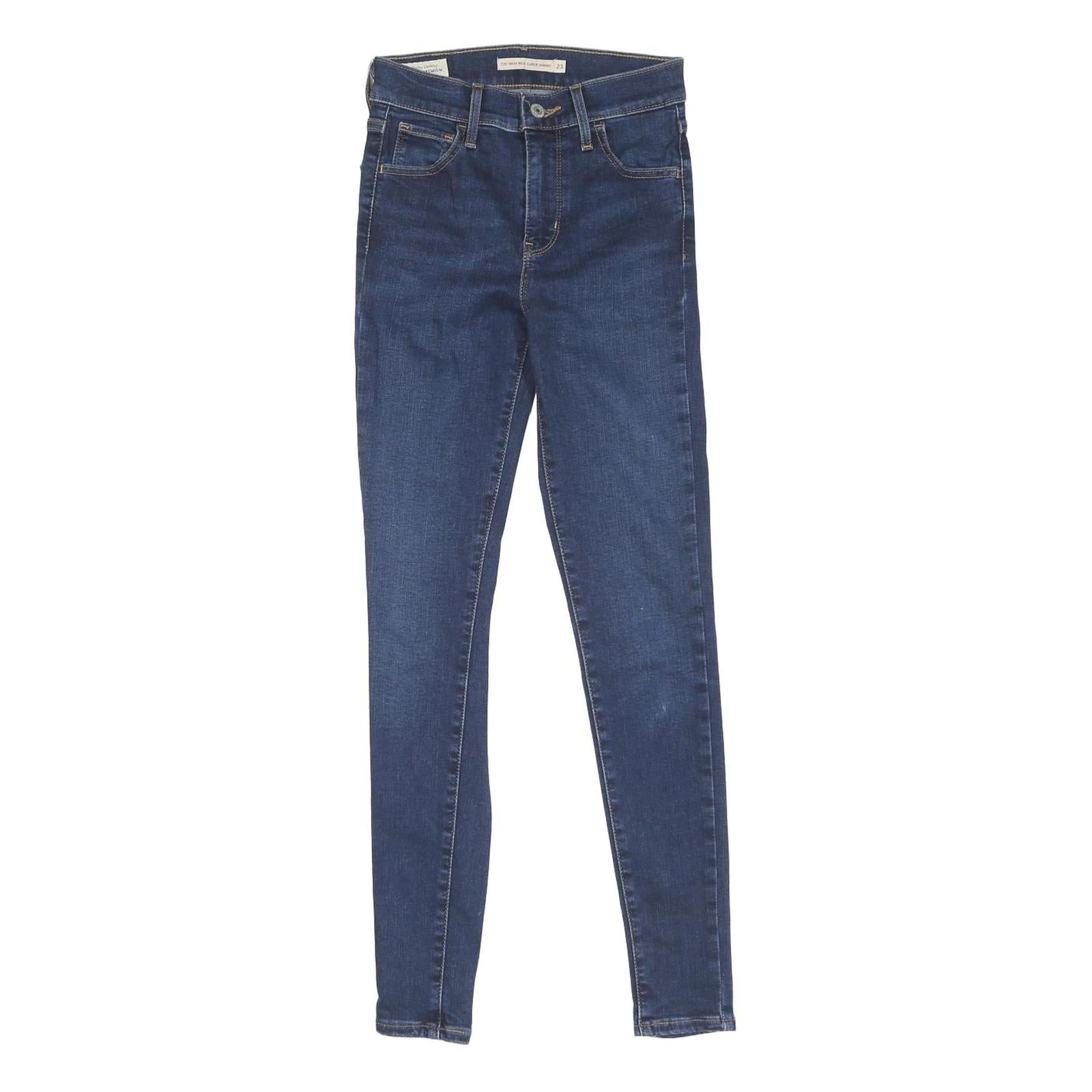LEVI'S Womens Jeans Blue Regular Skinny Denim Medium W23 L28 Stretch Zip Refurbished - N/A refurbished available on Cerqular