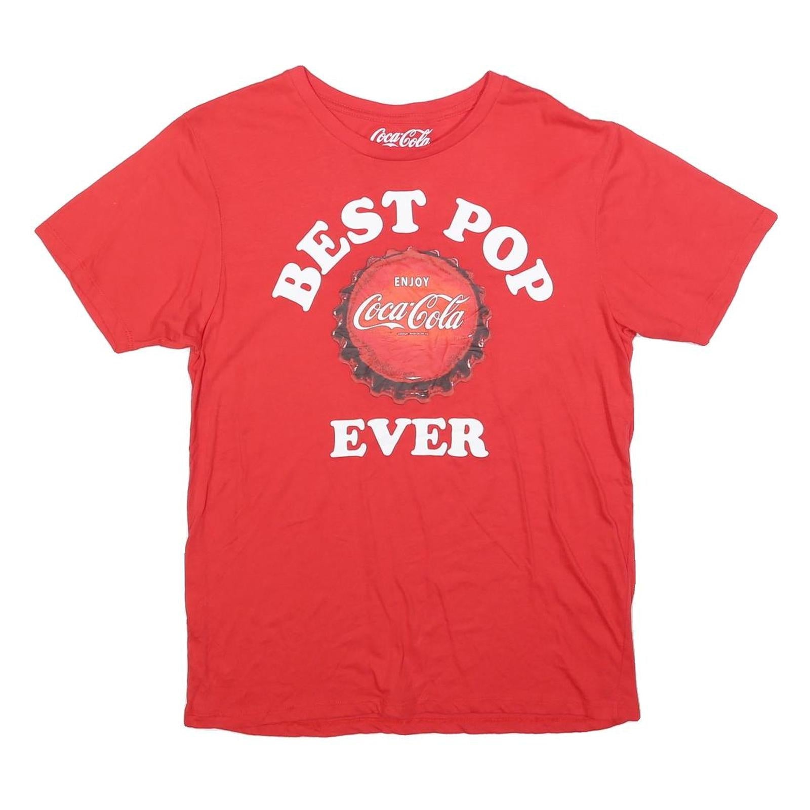 COCA COLA Mens Red Best Pop Ever Graphic T-Shirt M Short Sleeve Crew Neck Refurbished - N/A refurbished available on Cerqular