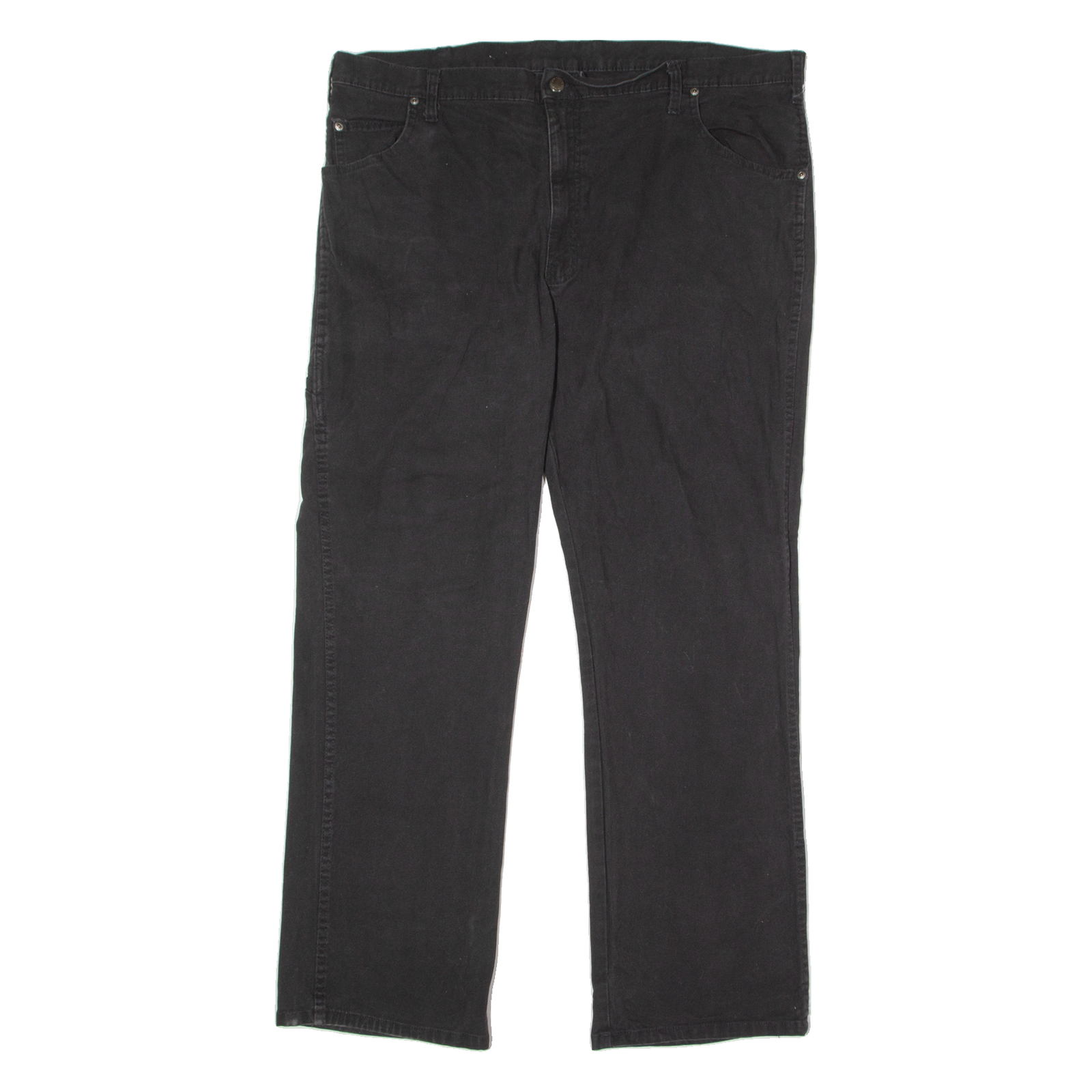 DICKIES Mens Canvas Trousers Black Regular Straight W42 L32 Refurbished - N/A refurbished available on Cerqular