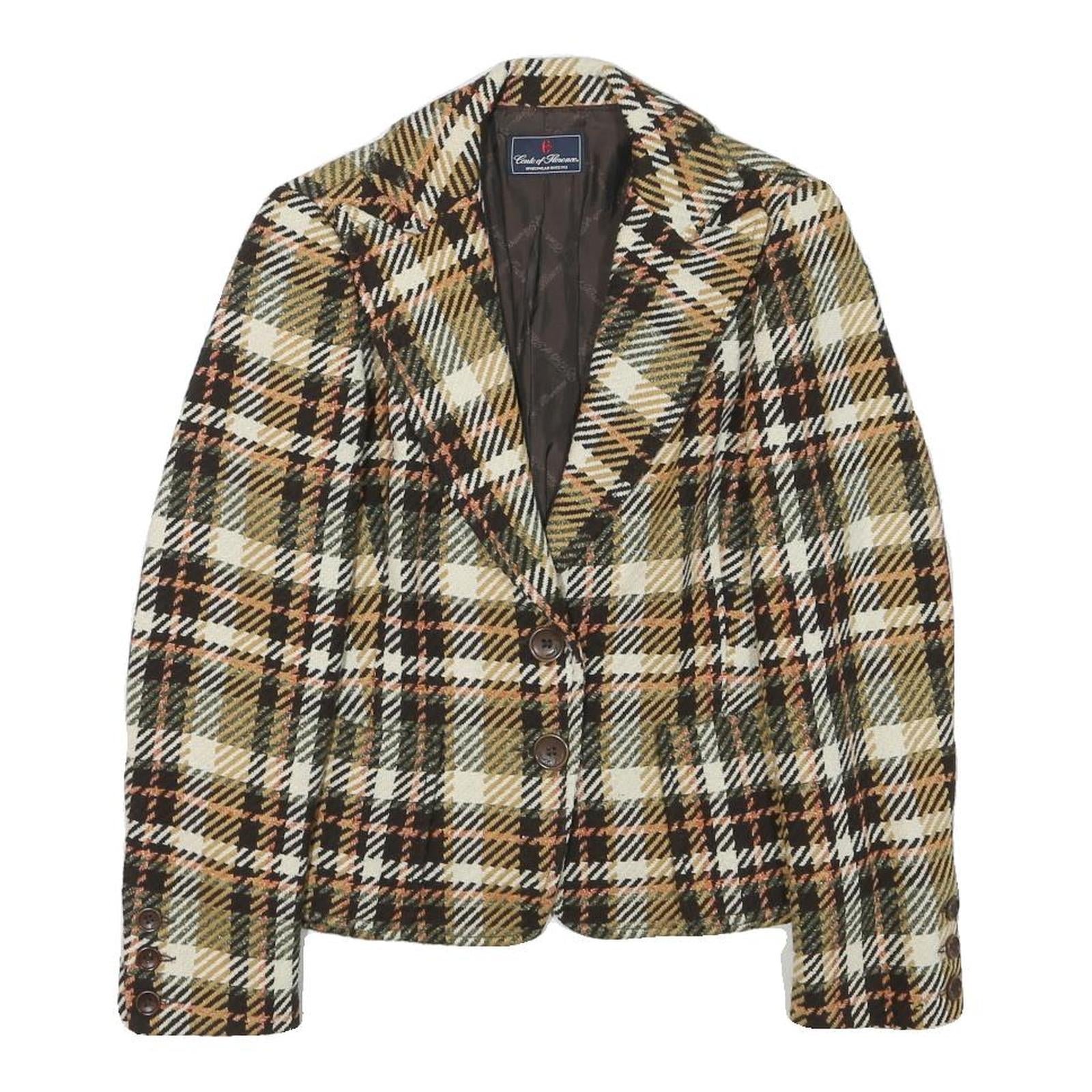 Buy CONTE OF FLORENCE Womens Beige & Brown Check Jacket XXS Wool Blend Button Refurbished - $58.49 CONTE OF FLORENCE Womens Beige & Brown Check Jacket XXS Wool Blend Button Refurbished - N/A refurbished available on Cerqular