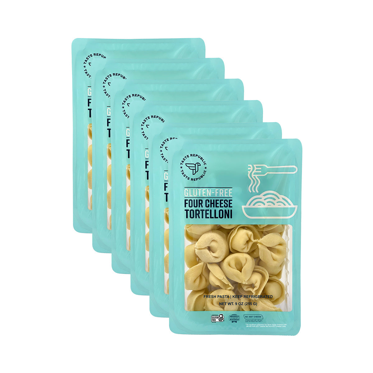 Fresh Gluten-Free Four Cheese Tortelloni  (6-Pack) Refurbished - Taste Republic refurbished available on Cerqular