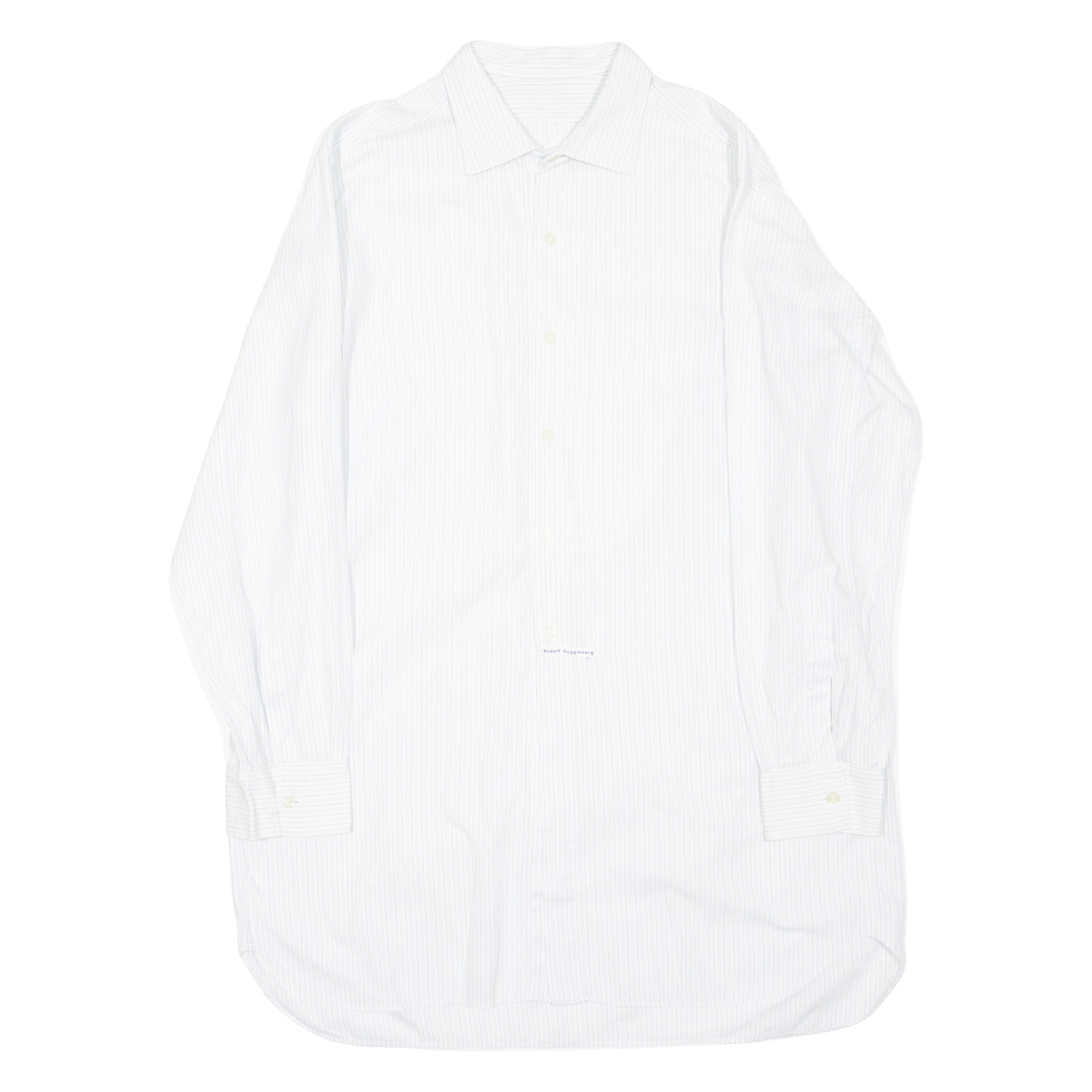 RUDOLPH GUGGLEBERG Mens Shirt White Striped Long Sleeve XL Refurbished - N/A refurbished available on Cerqular