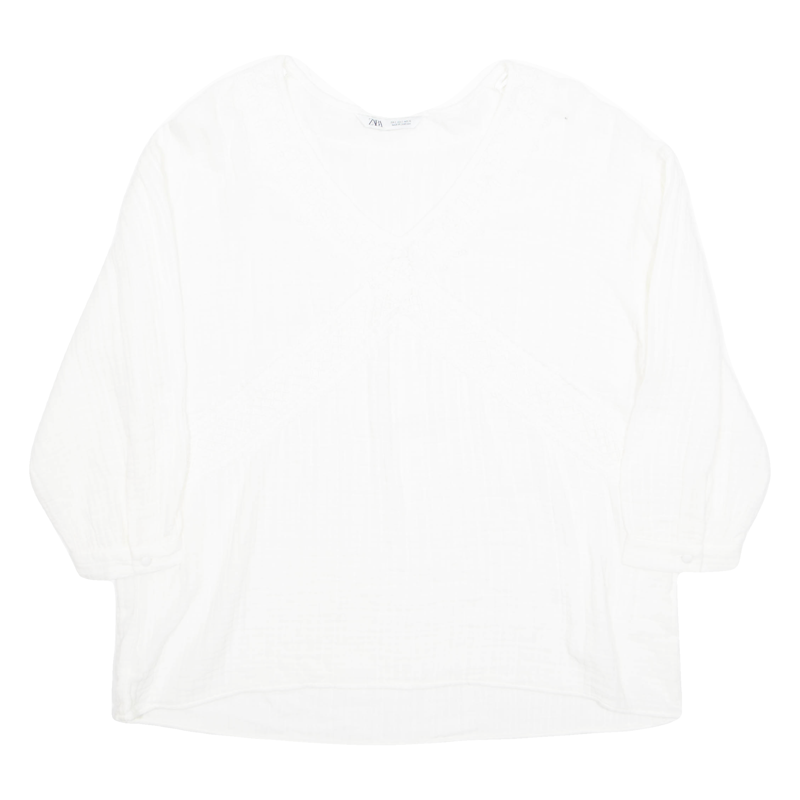 ZARA Womens Oversized Blouse White S Refurbished - N/A refurbished available on Cerqular