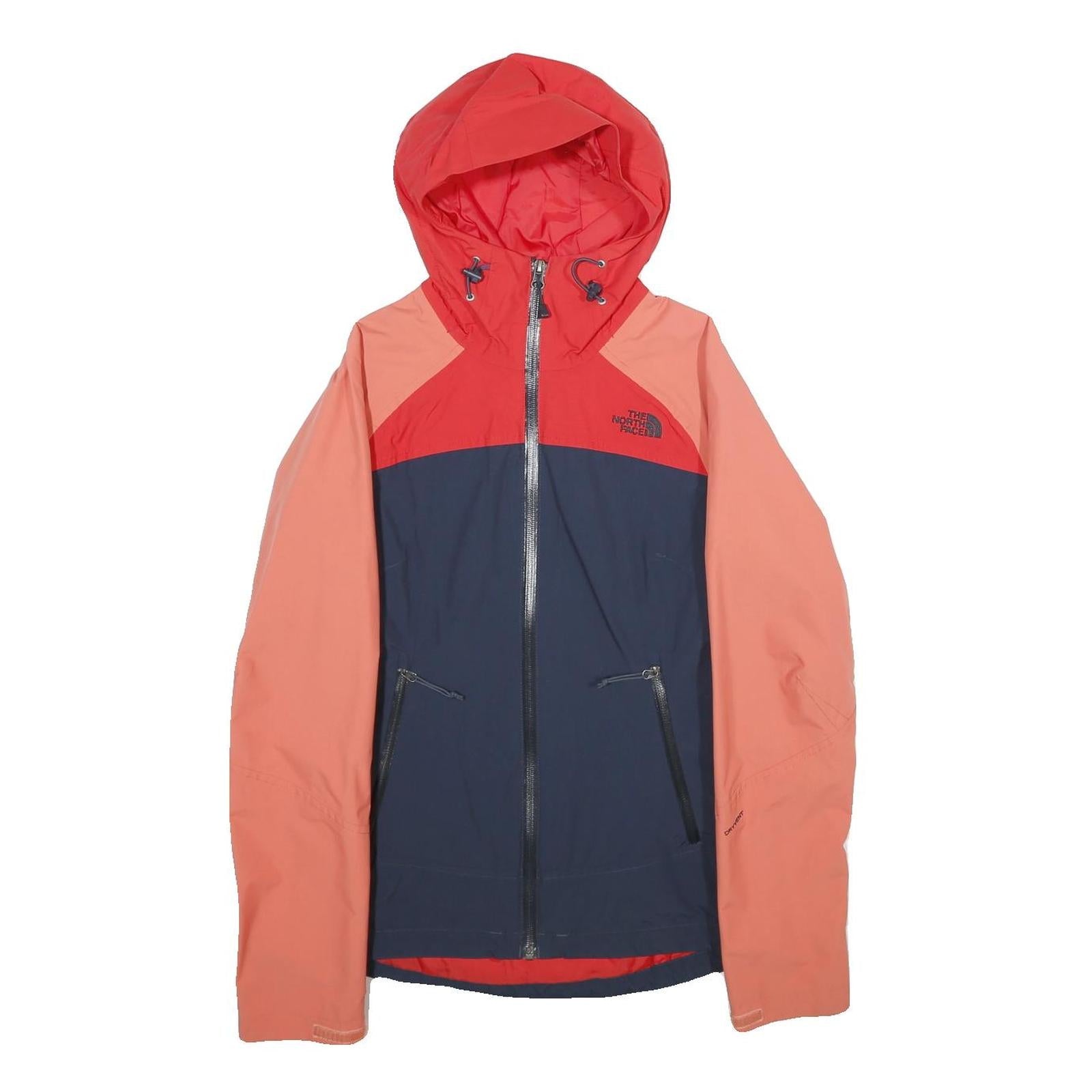 THE NORTH FACE Womens Red & Coral Nylon Hooded Zip Jacket XS Outdoor Sportswear Refurbished - N/A refurbished available on Cerqular