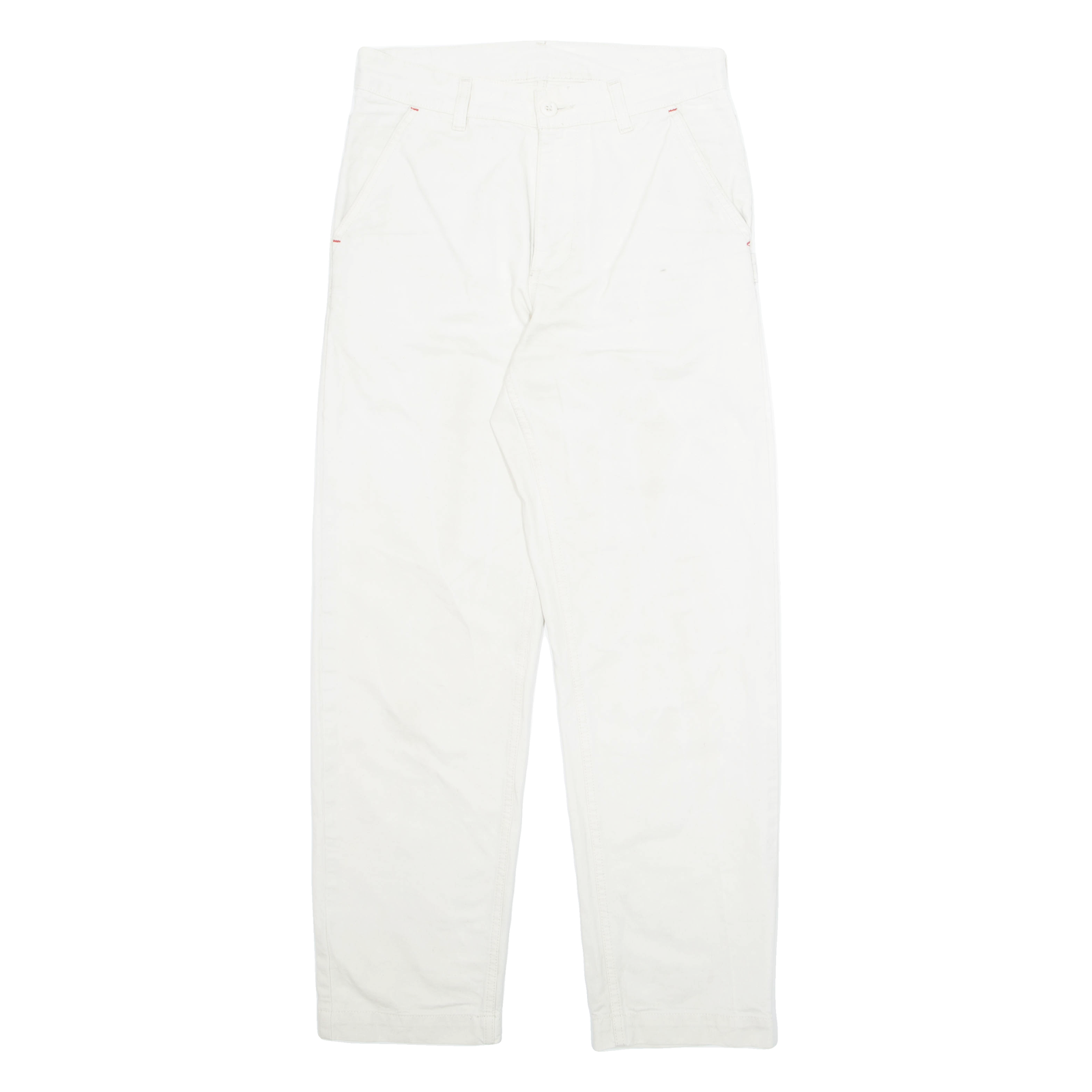 CARHARTT Womens Trousers White Regular Tapered W28 L29 Refurbished - N/A refurbished available on Cerqular