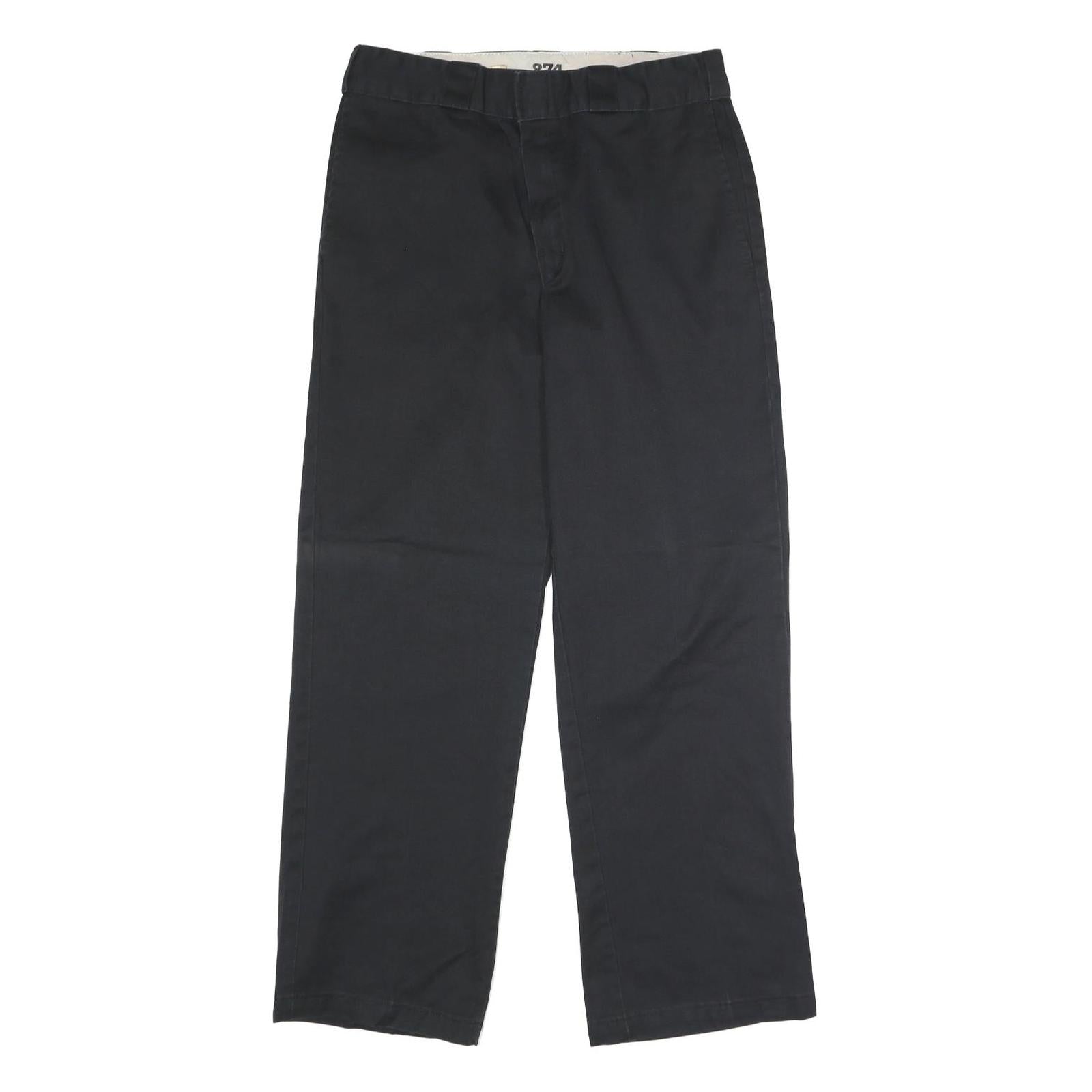DICKIES Mens Polyester Blend Black Classic Straight Trousers W30 L30 Workwear Refurbished - N/A refurbished available on Cerqular