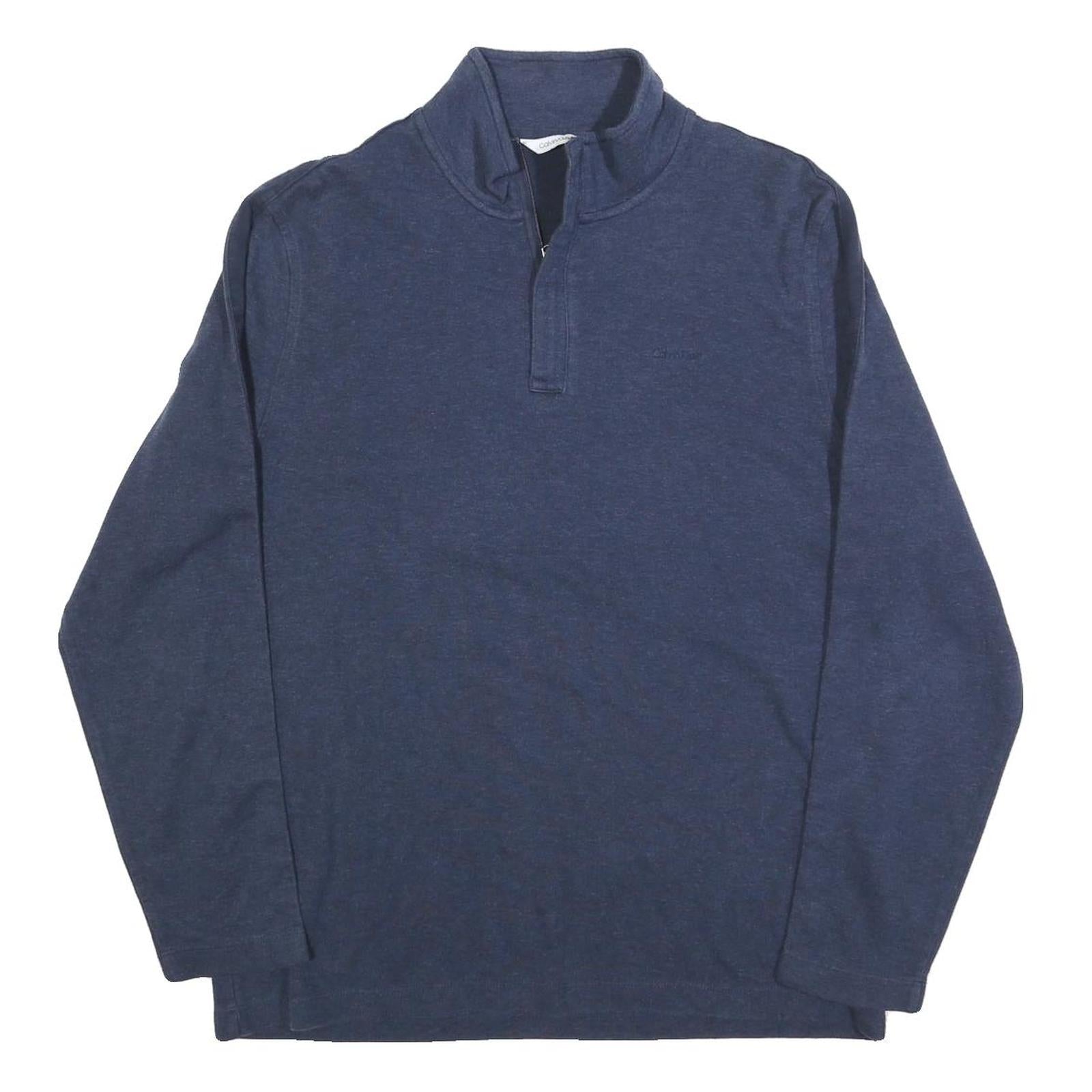 Buy CALVIN KLEIN Mens Blue 1/4 Zip L Cotton Blend Sweatshirt Pullover Refurbished - $45.49 CALVIN KLEIN Mens Blue 1/4 Zip L Cotton Blend Sweatshirt Pullover Refurbished - N/A refurbished available on Cerqular