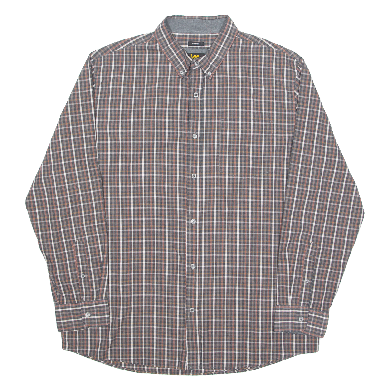 Buy LEE Stretch Mens Shirt Brown Check Long Sleeve XL Refurbished - $27.29 LEE Stretch Mens Shirt Brown Check Long Sleeve XL Refurbished - N/A refurbished available on Cerqular