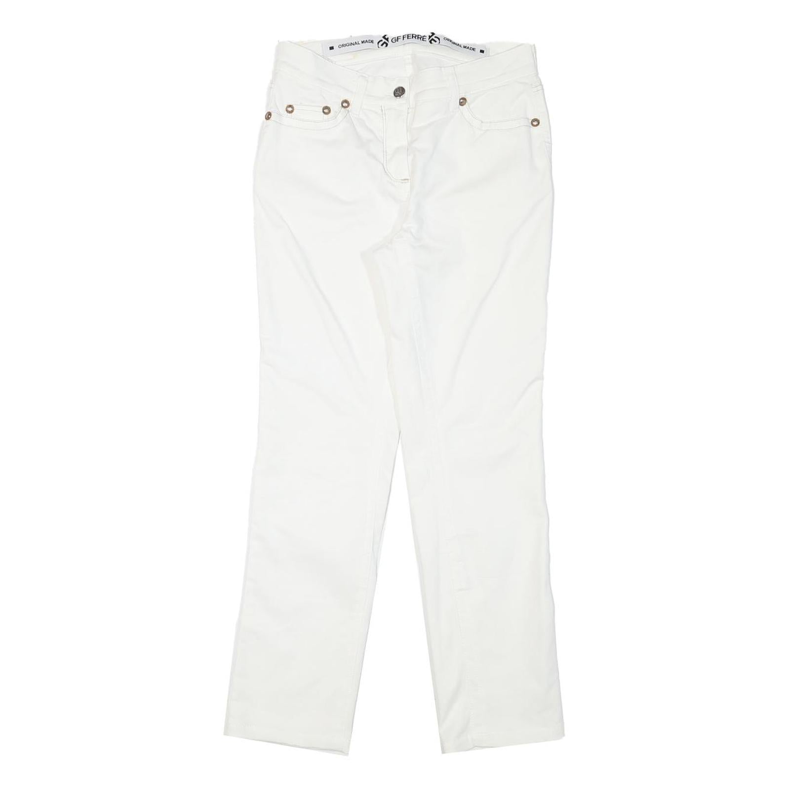 Buy GF FERRE Womens Slim White Jeans Cotton Blend Zip W27 L27 Stylish Classic Refurbished - $23.39 GF FERRE Womens Slim White Jeans Cotton Blend Zip W27 L27 Stylish Classic Refurbished - N/A refurbished available on Cerqular