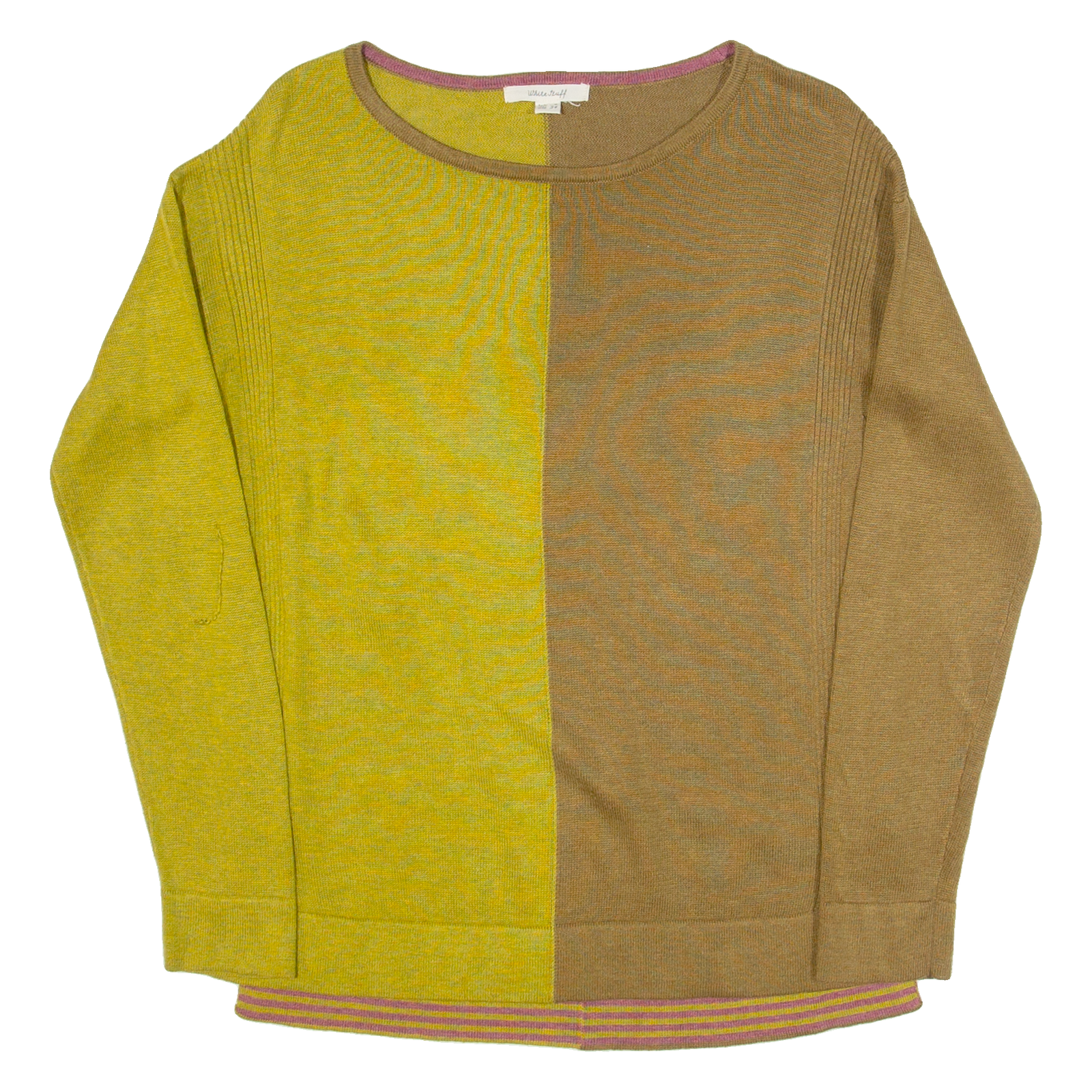 WHITE STUFF Womens Patterned Jumper Brown Tight Knit UK 6 Refurbished - N/A refurbished available on Cerqular