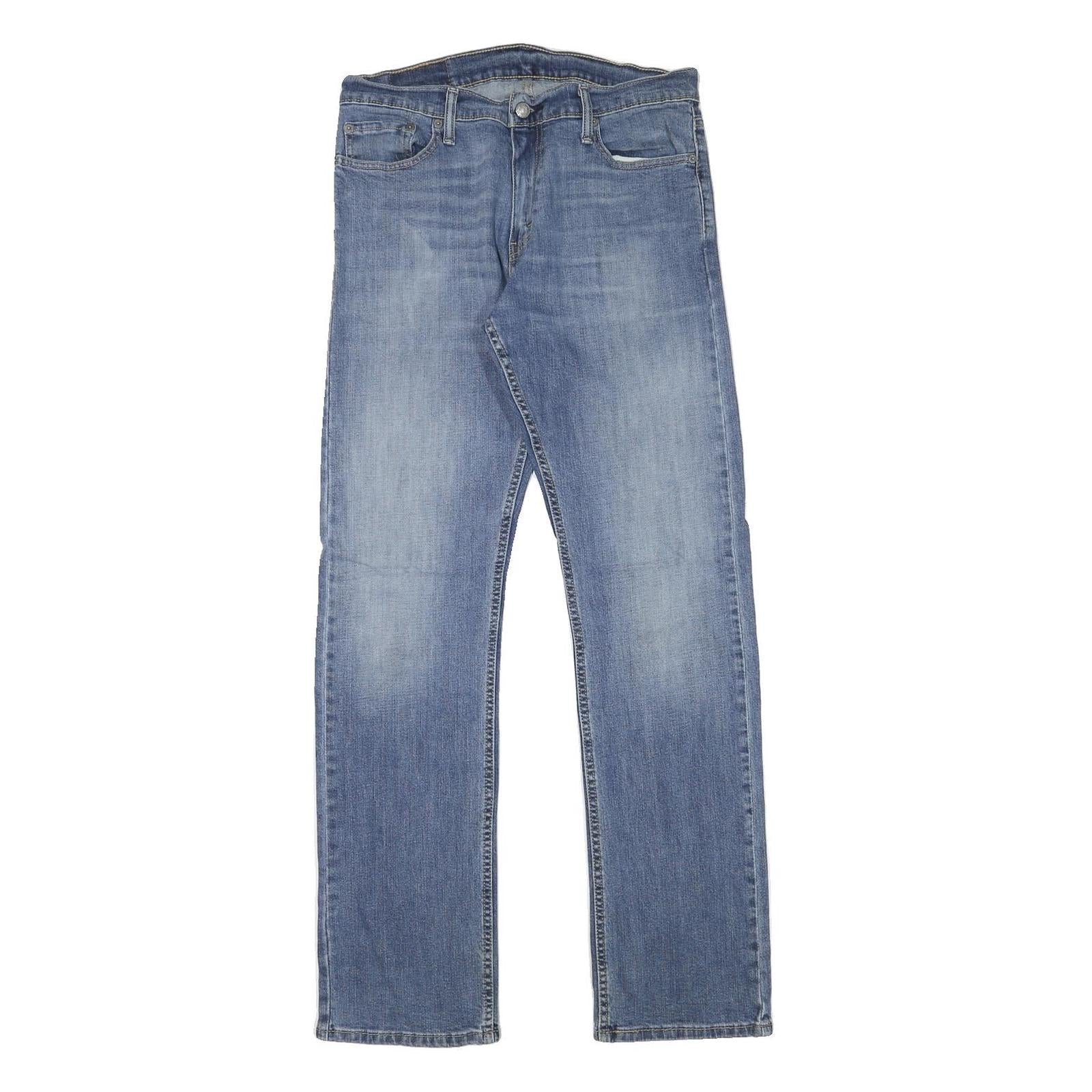 LEVI'S Mens Slim Blue Denim Medium Wash Jeans W31 L33 Classic Cotton Blend Zip Refurbished - N/A refurbished available on Cerqular