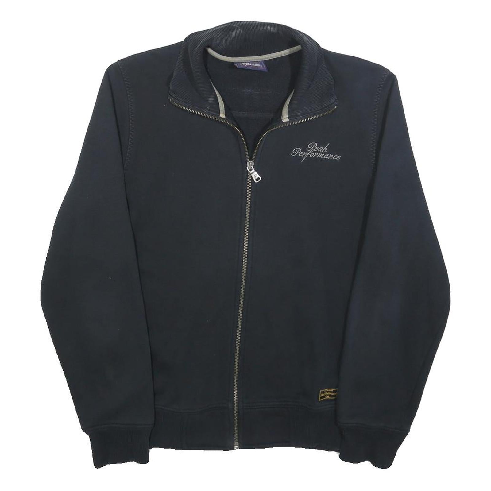 PEAK PERFORMANCE Mens Black Cotton Blend Zip Jacket S Casual Lightweight Refurbished - N/A refurbished available on Cerqular