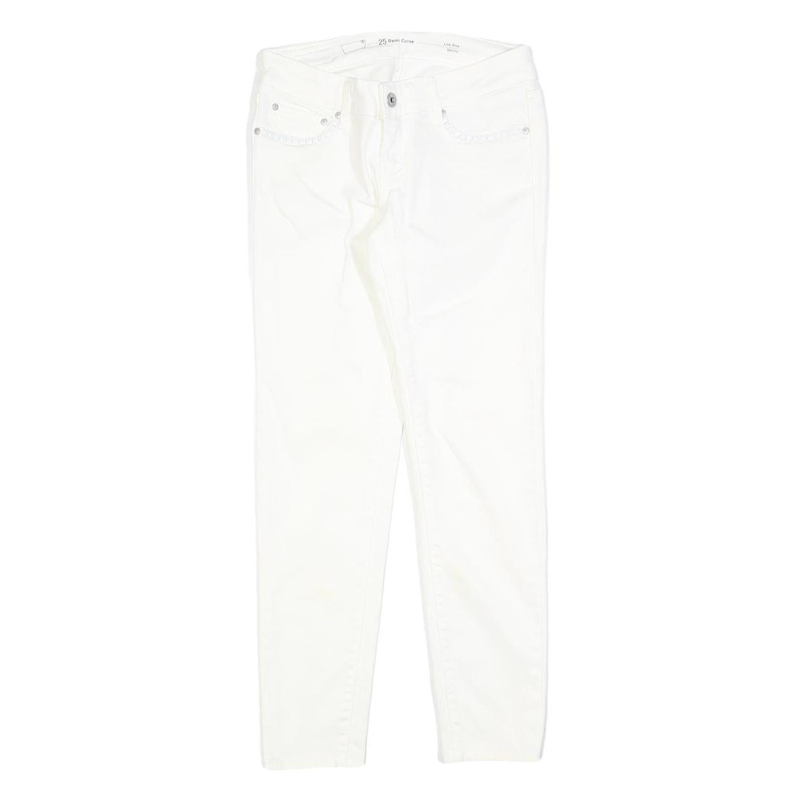 LEVI'S Womens Jeans White Slim Skinny Cotton Blend W25 L26 Stylish Zip Closure Refurbished - N/A refurbished available on Cerqular