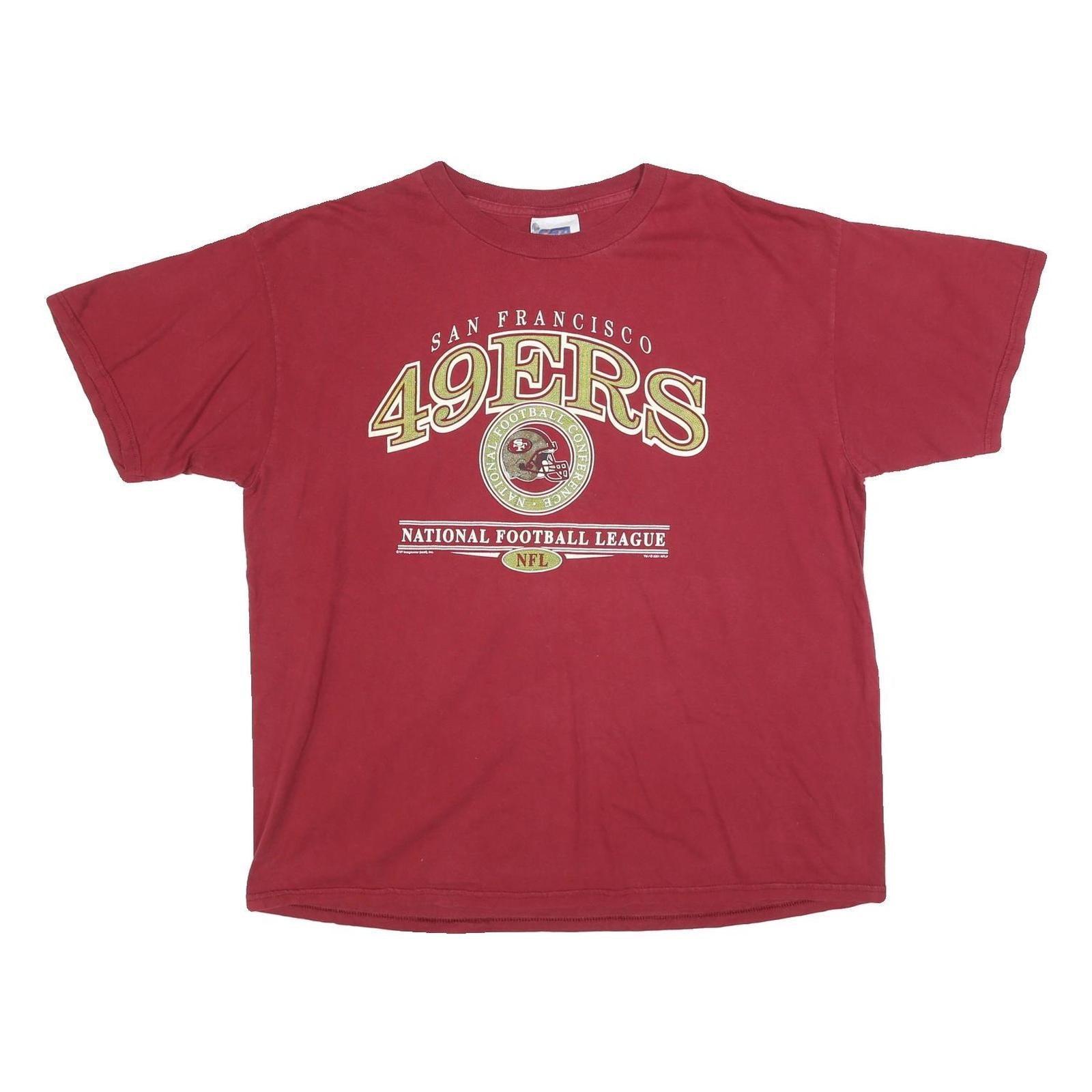 CSL Mens Red San Francisco 49ers Graphic T-Shirt 2XL Short Sleeve Crew Neck NFL Refurbished - N/A refurbished available on Cerqular