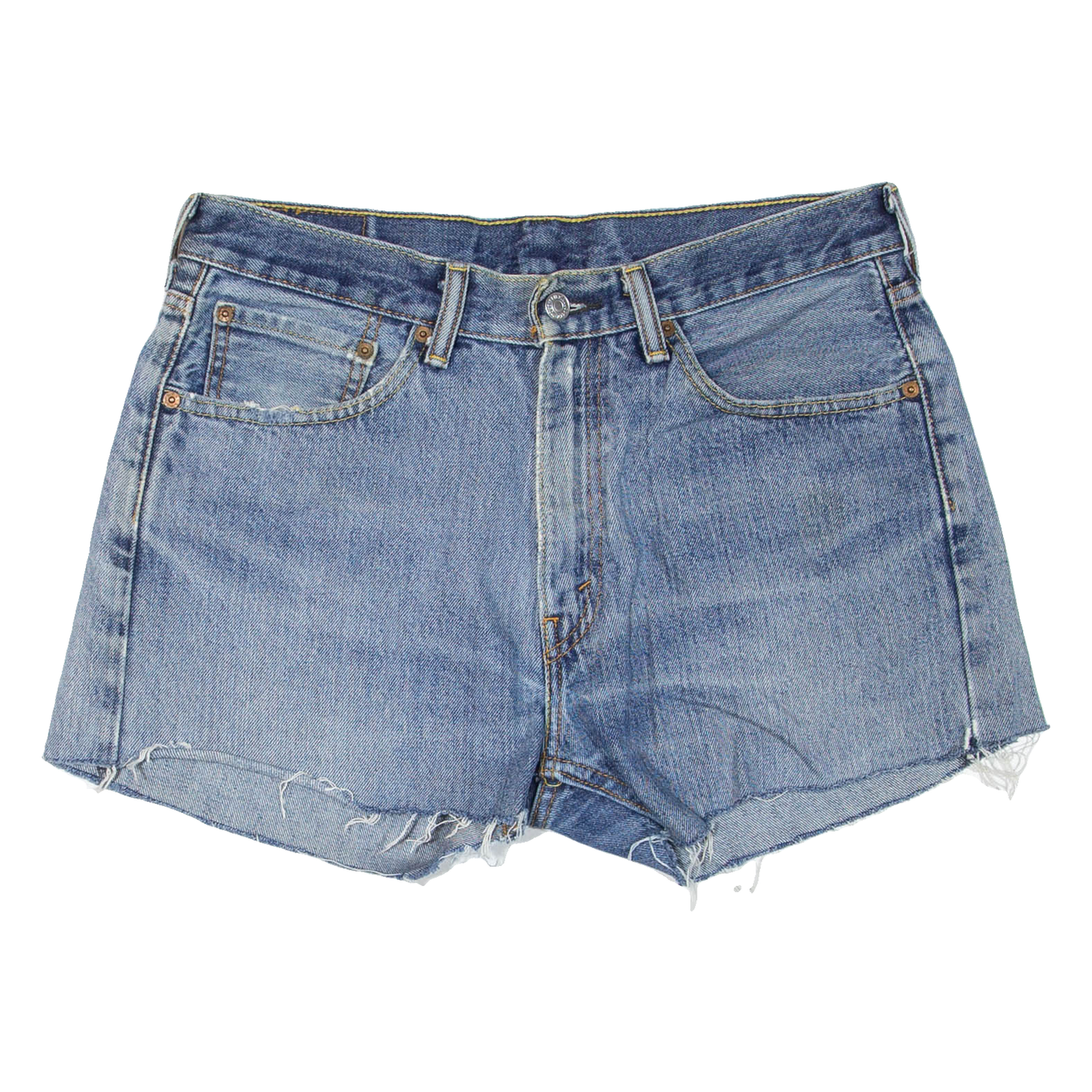 LEVI'S Womens Denim Shorts Blue M W32 Refurbished - N/A refurbished available on Cerqular