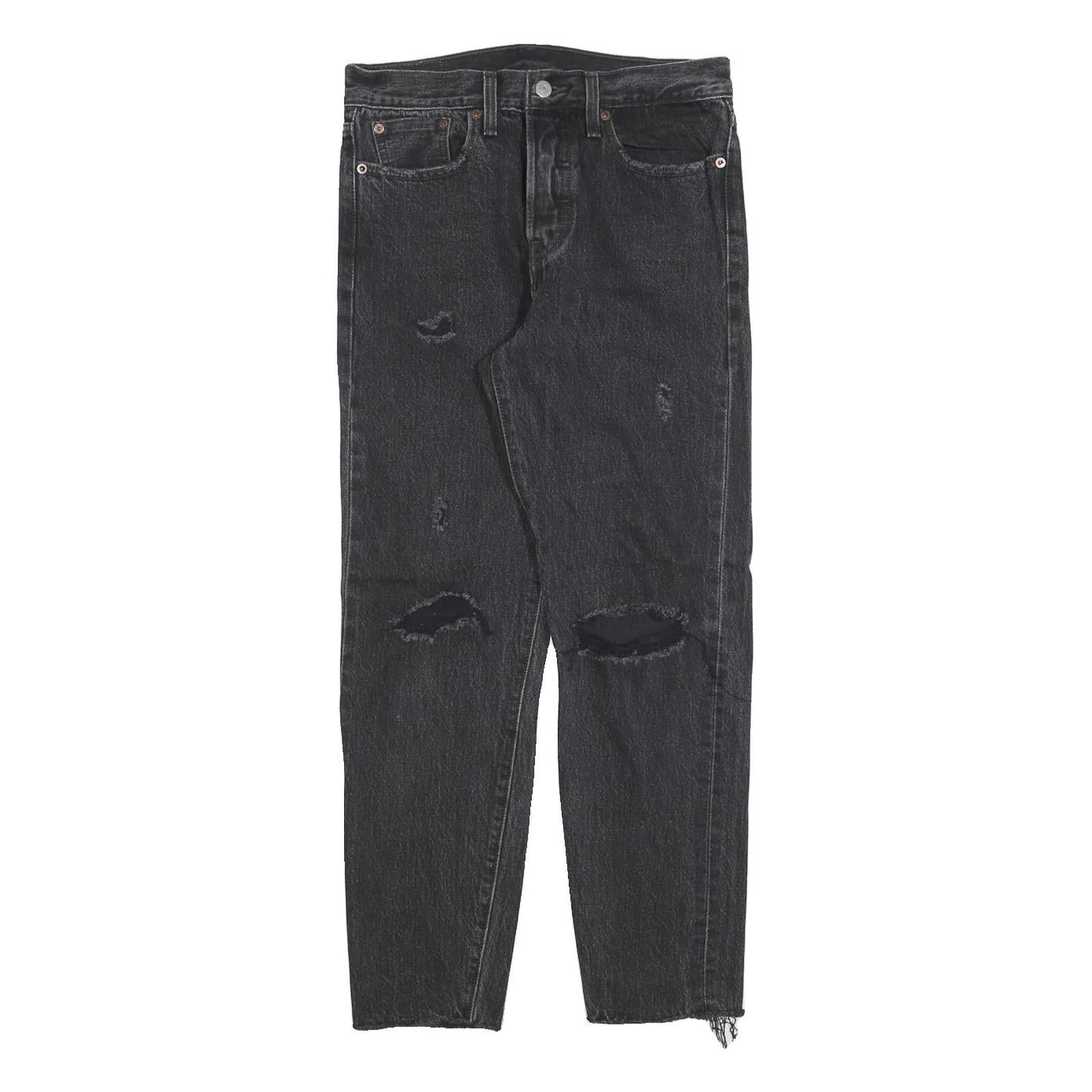 Buy LEVI'S Womens Regular Fit Black Denim Ripped Button Closure W27 L27 Skinny Jeans Refurbished - $41.59 LEVI'S Womens Regular Fit Black Denim Ripped Button Closure W27 L27 Skinny Jeans Refurbished - N/A refurbished available on Cerqular