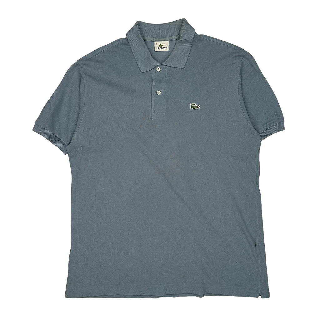 Lacoste Polo Shirt - Large Blue Cotton Refurbished - Thrifted (note: this is a term often used to describe second- refurbished available on Cerqular