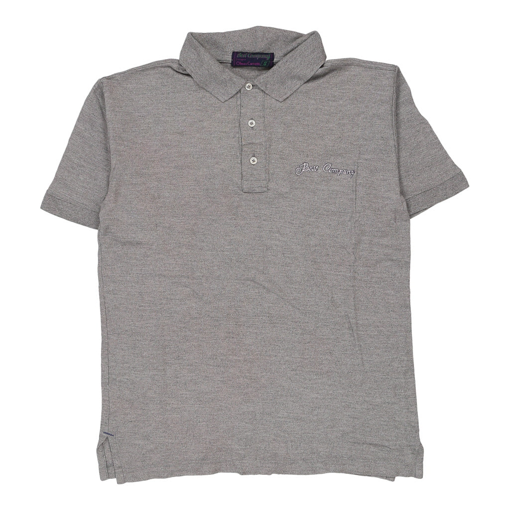 Best Company Polo Shirt - Small Grey Cotton Refurbished - Thrifted (note: this is a term often used to describe second- refurbished available on Cerqular