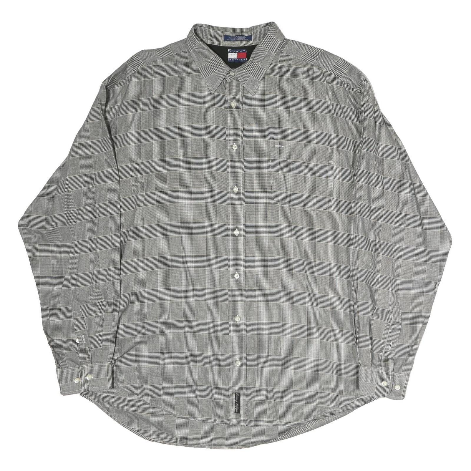 Buy TOMMY HILFIGER Mens Grey Check Shirt 2XL Classic Cotton Button Down Refurbished - $35.09 TOMMY HILFIGER Mens Grey Check Shirt 2XL Classic Cotton Button Down Refurbished - N/A refurbished available on Cerqular