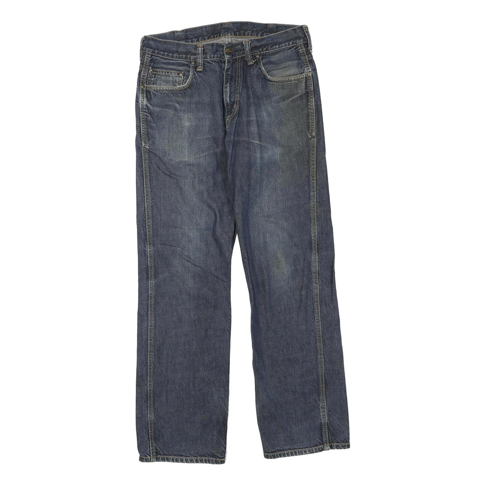 CARHARTT Womens Jeans Blue Regular Straight Denim Medium W30 L30 Classic Fit Refurbished - N/A refurbished available on Cerqular