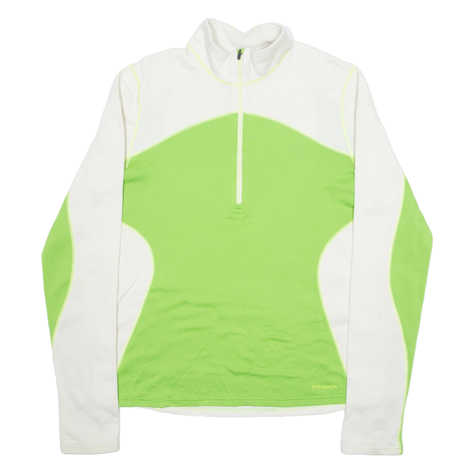 PATAGONIA Womens Fleece Green 1/4 Zip Tight Knit L Refurbished - N/A refurbished available on Cerqular