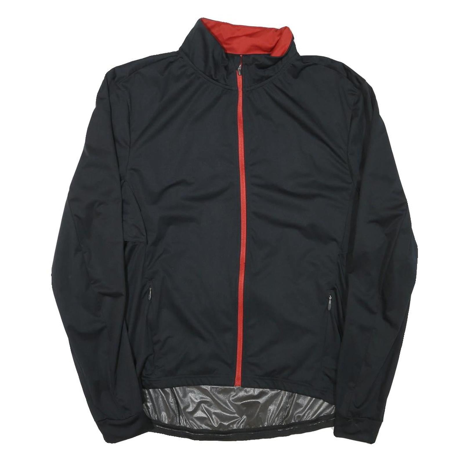 CRANE Mens Black Red Track Jacket L Polyester Blend Zip Reflective Sportswear Refurbished - N/A refurbished available on Cerqular