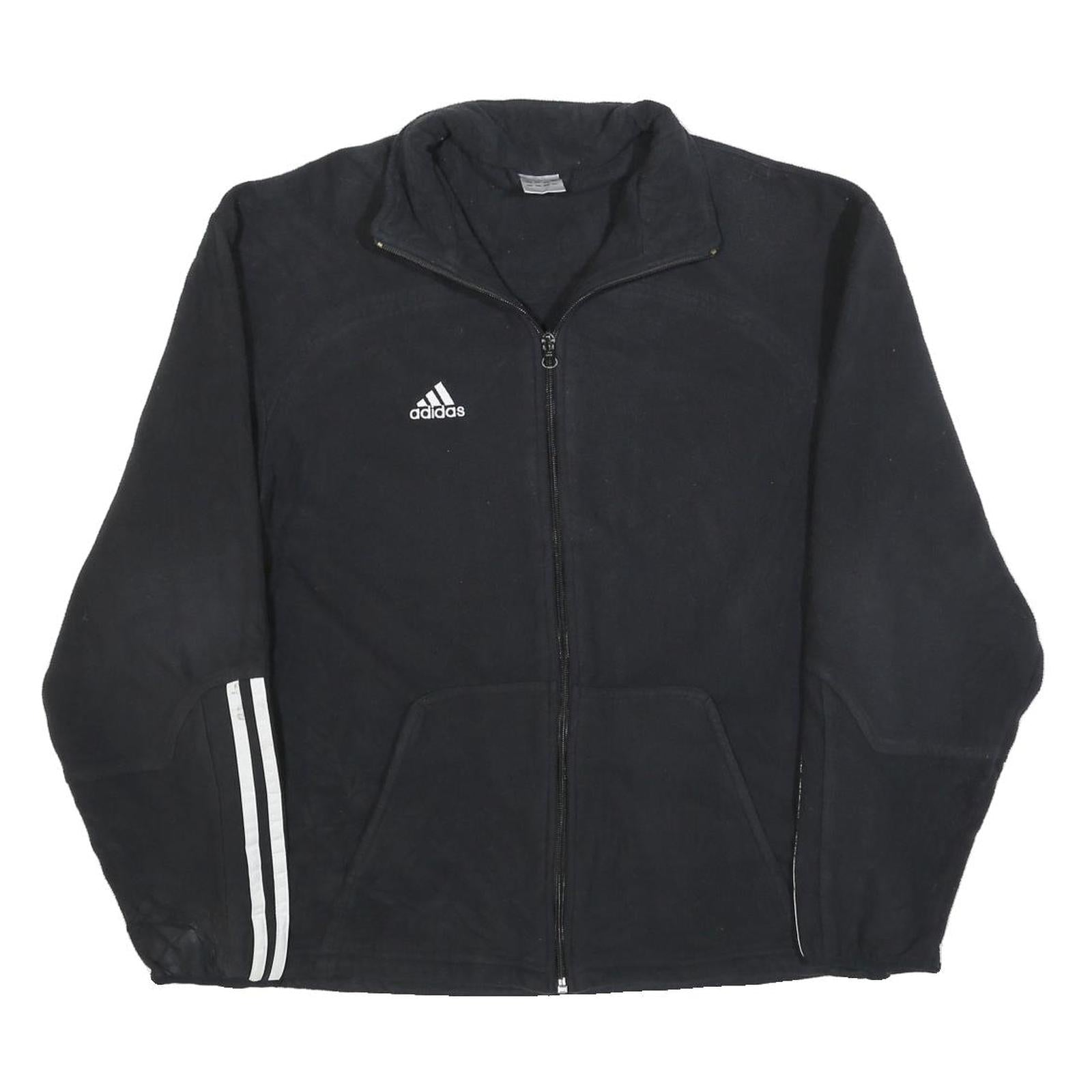 Buy ADIDAS Mens Black Track Jacket M Polyester Zip Three Stripe Sportswear Refurbished - $41.59 ADIDAS Mens Black Track Jacket M Polyester Zip Three Stripe Sportswear Refurbished - N/A refurbished available on Cerqular