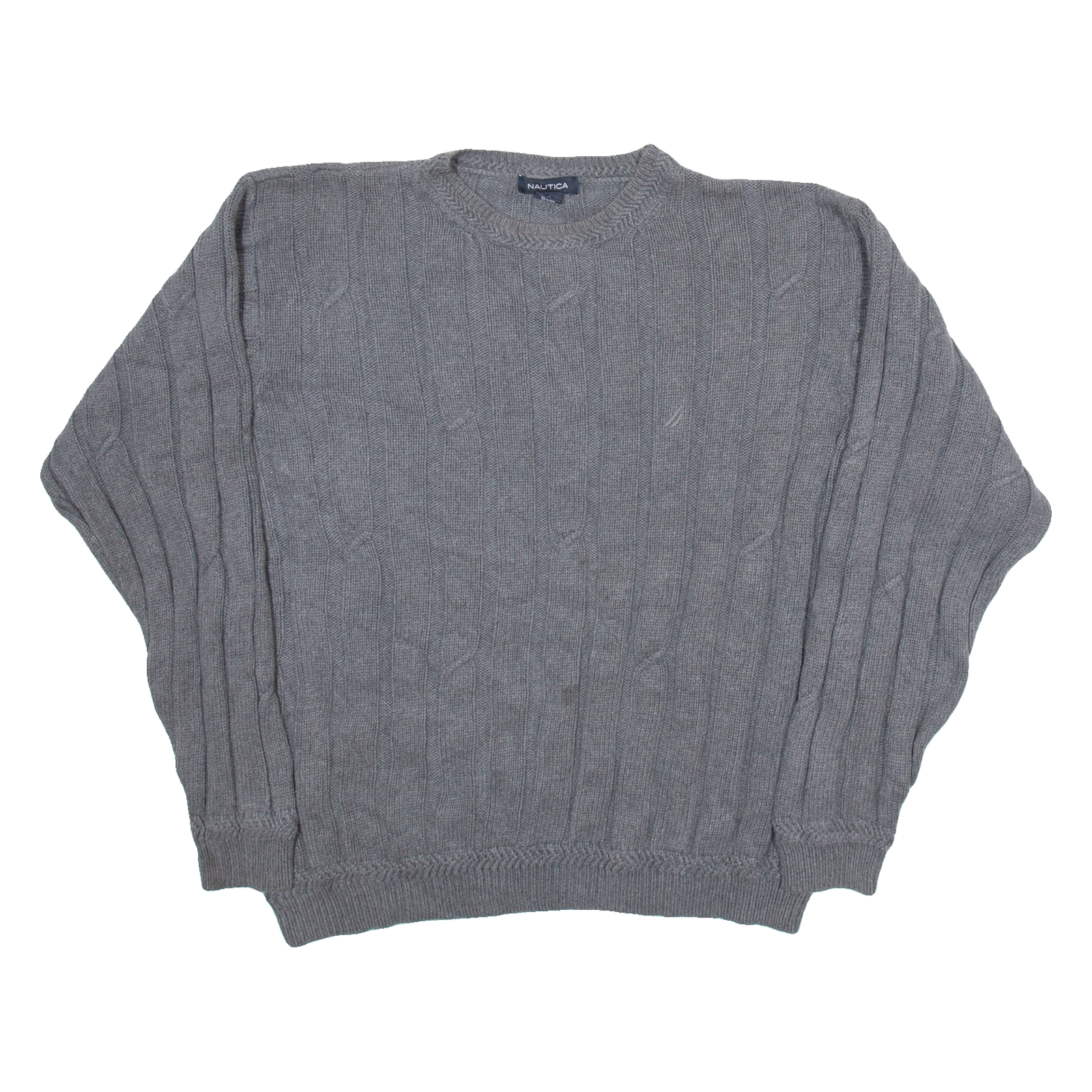 NAUTICA Mens Jumper Grey Tight Knit L Refurbished - N/A refurbished available on Cerqular