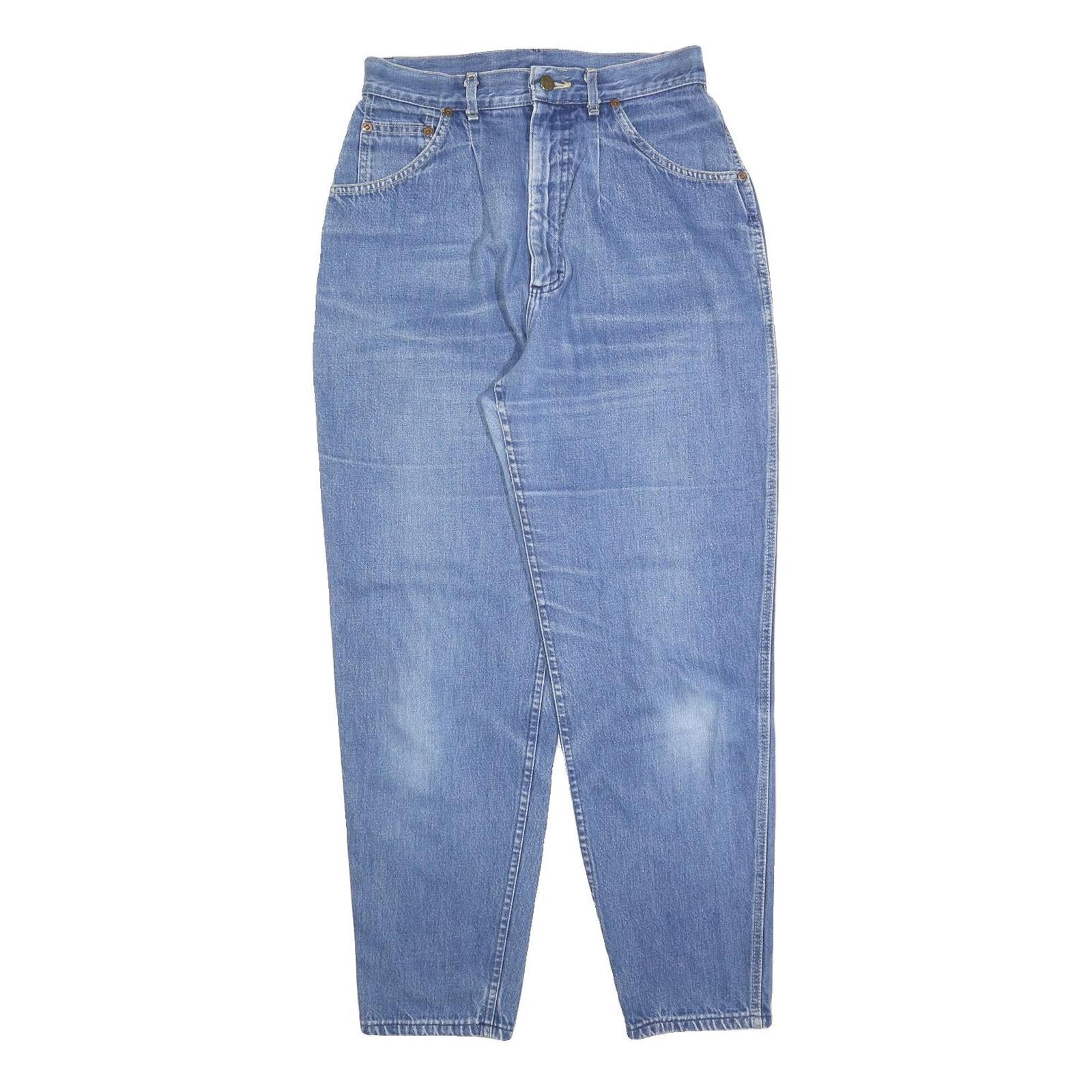 LEE Womens Blue Relaxed Straight Denim Medium W26 L29 Zip Jeans Refurbished - N/A refurbished available on Cerqular