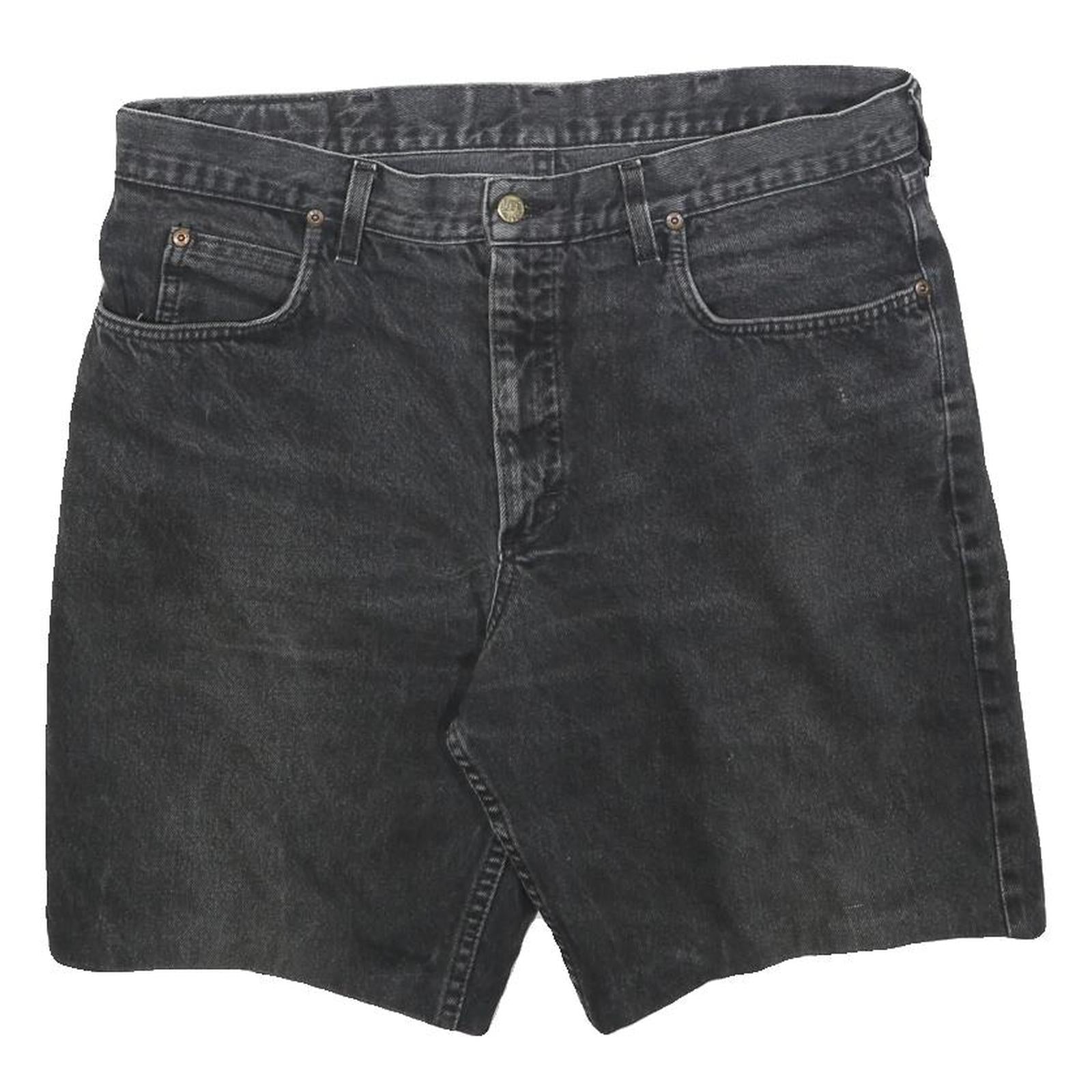 LEE Mens Black Denim Shorts XL W38 Classic Fit Cotton Blend Casual Summer Refurbished - N/A refurbished available on Cerqular