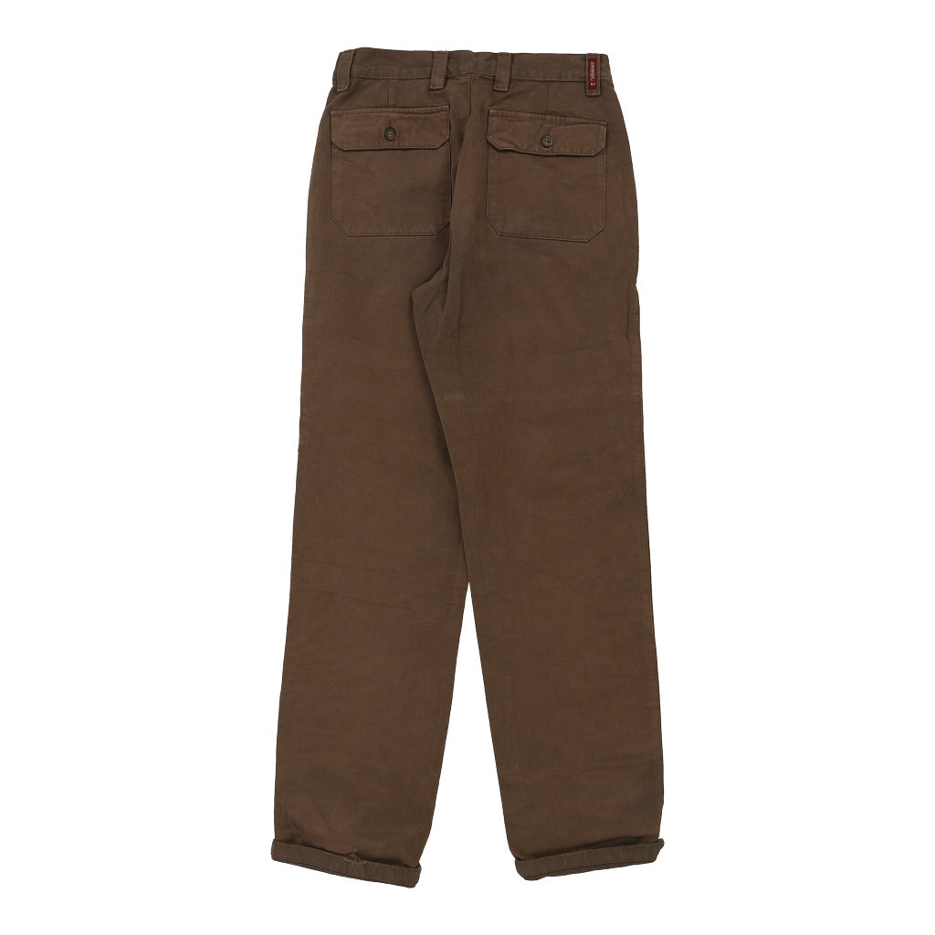 Carrera Trousers - 30W 34L Brown Cotton Refurbished - Thrifted (note: this is a term often used to describe second- refurbished available on Cerqular
