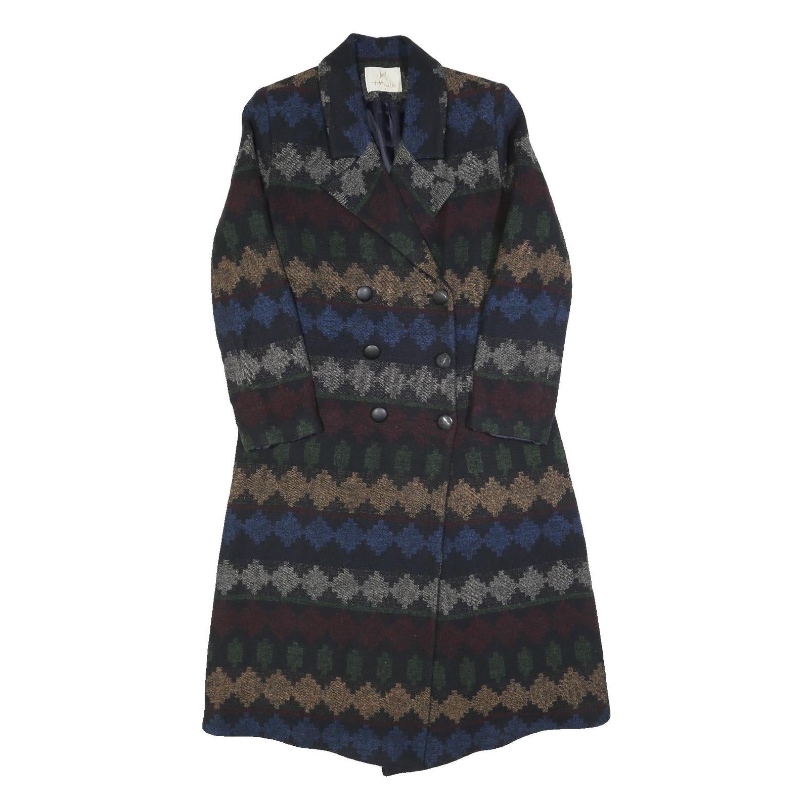 HA JIL Womens Multi Colour Pattern Jacket S Cotton Blend Button Closure Stylish Refurbished - N/A refurbished available on Cerqular