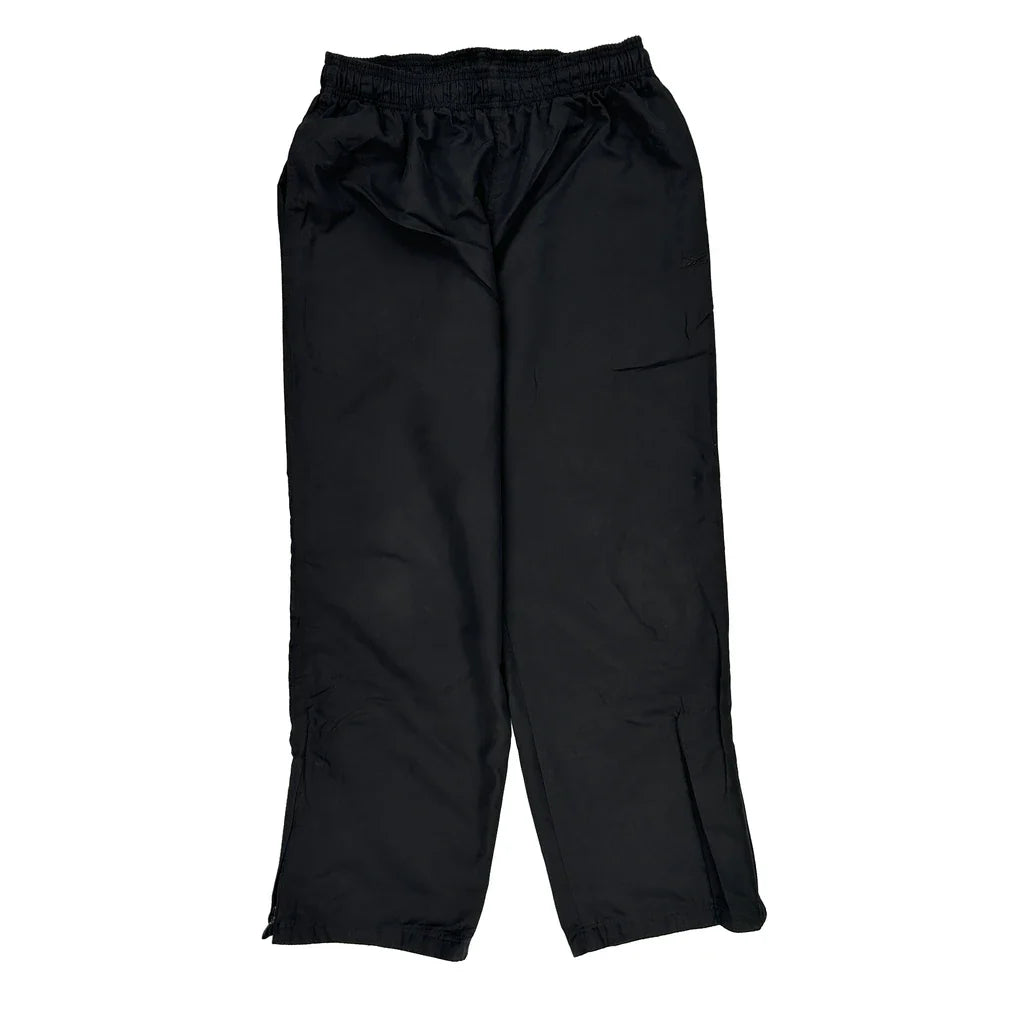 Reebok Tracksuit - Large Black Polyester Refurbished - Thrifted (note: this is a term often used to describe second- refurbished available on Cerqular