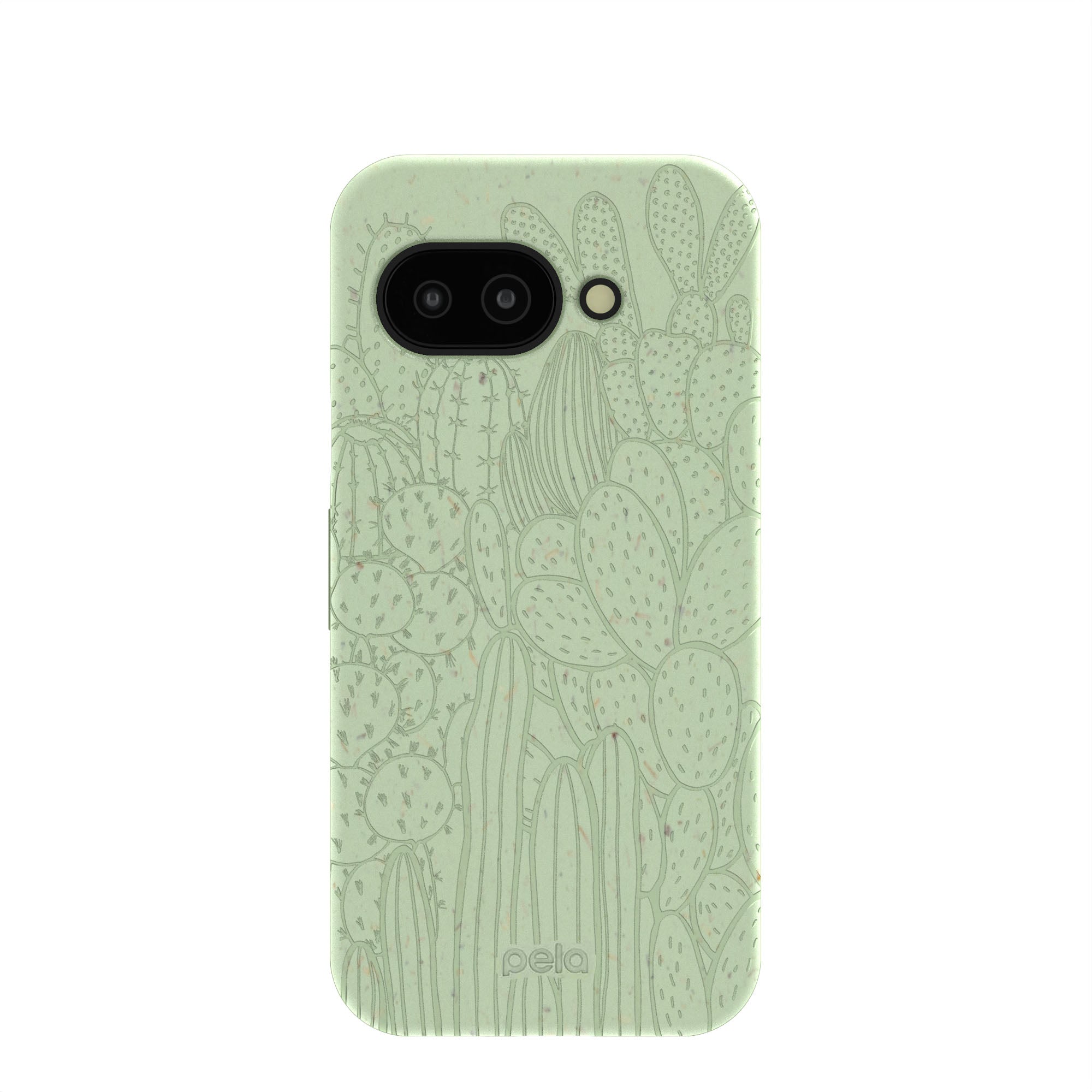 Sage Green Cacti Google Pixel 9a Case Refurbished - Pela Case refurbished available on Cerqular