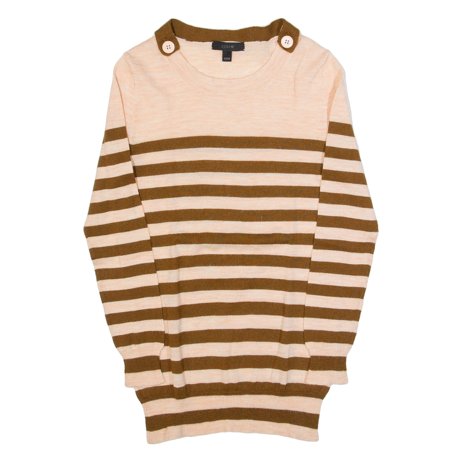 J.CREW Womens Patterned Jumper Pink Striped Tight Knit Wool XXS Refurbished - N/A refurbished available on Cerqular