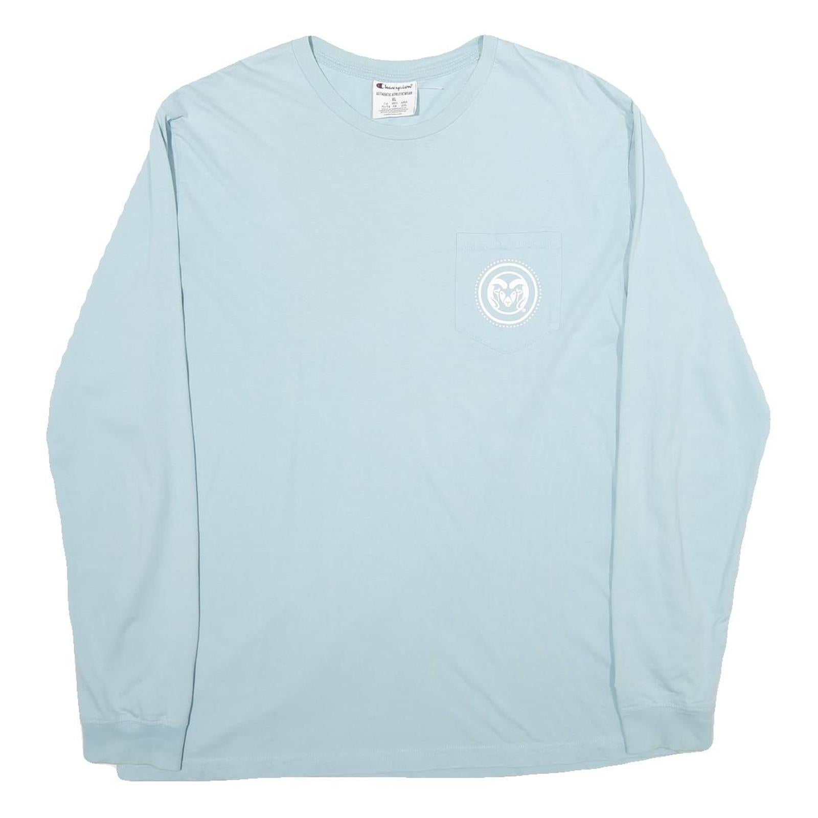 Buy CHAMPION Mens Light Blue Colorado State Rams Long Sleeve Crew Neck T-Shirt XL Refurbished - $22.09 CHAMPION Mens Light Blue Colorado State Rams Long Sleeve Crew Neck T-Shirt XL Refurbished - N/A refurbished available on Cerqular