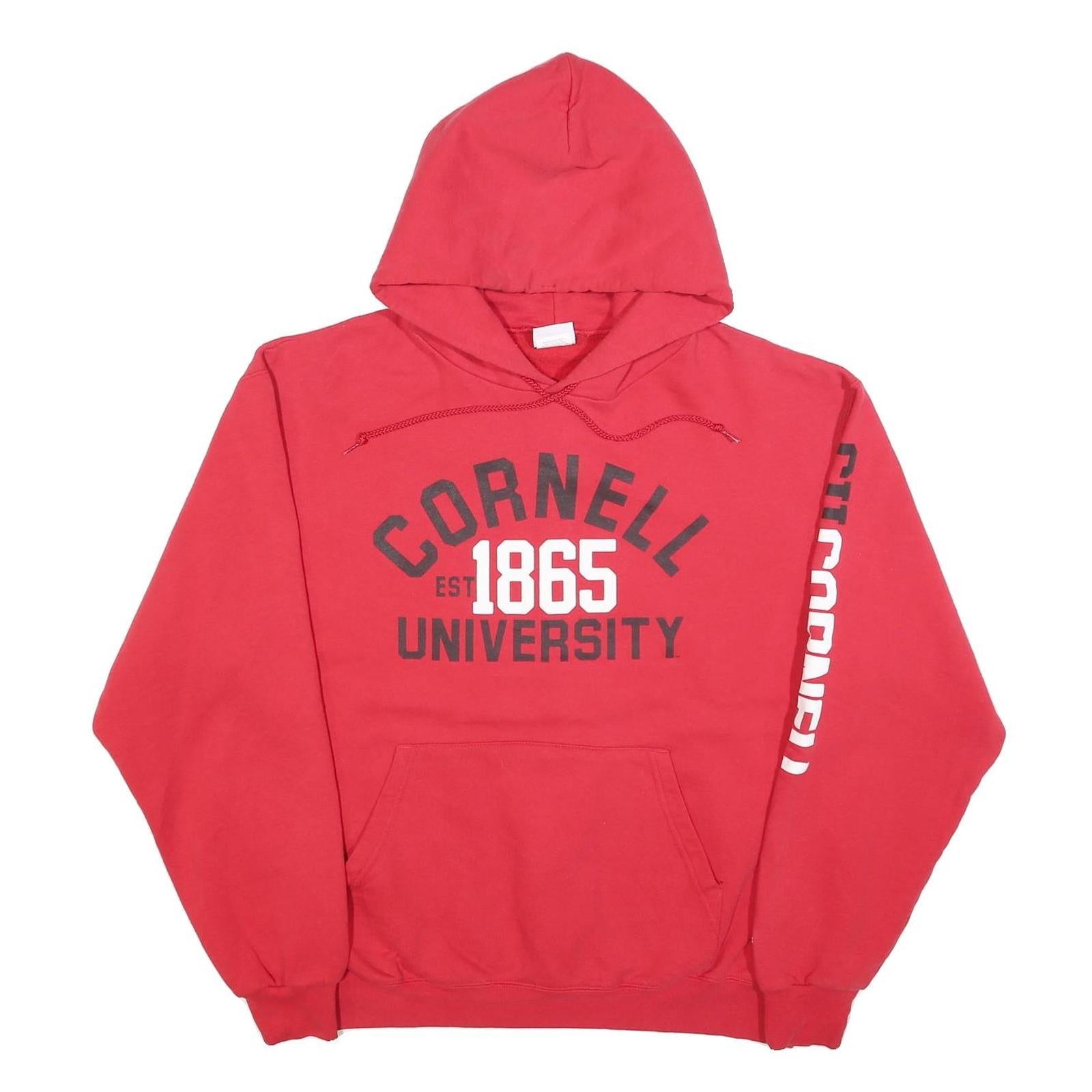 CHAMPION Mens Red Cornell University Pullover Hoodie L Cotton Blend Drawstring Refurbished - N/A refurbished available on Cerqular