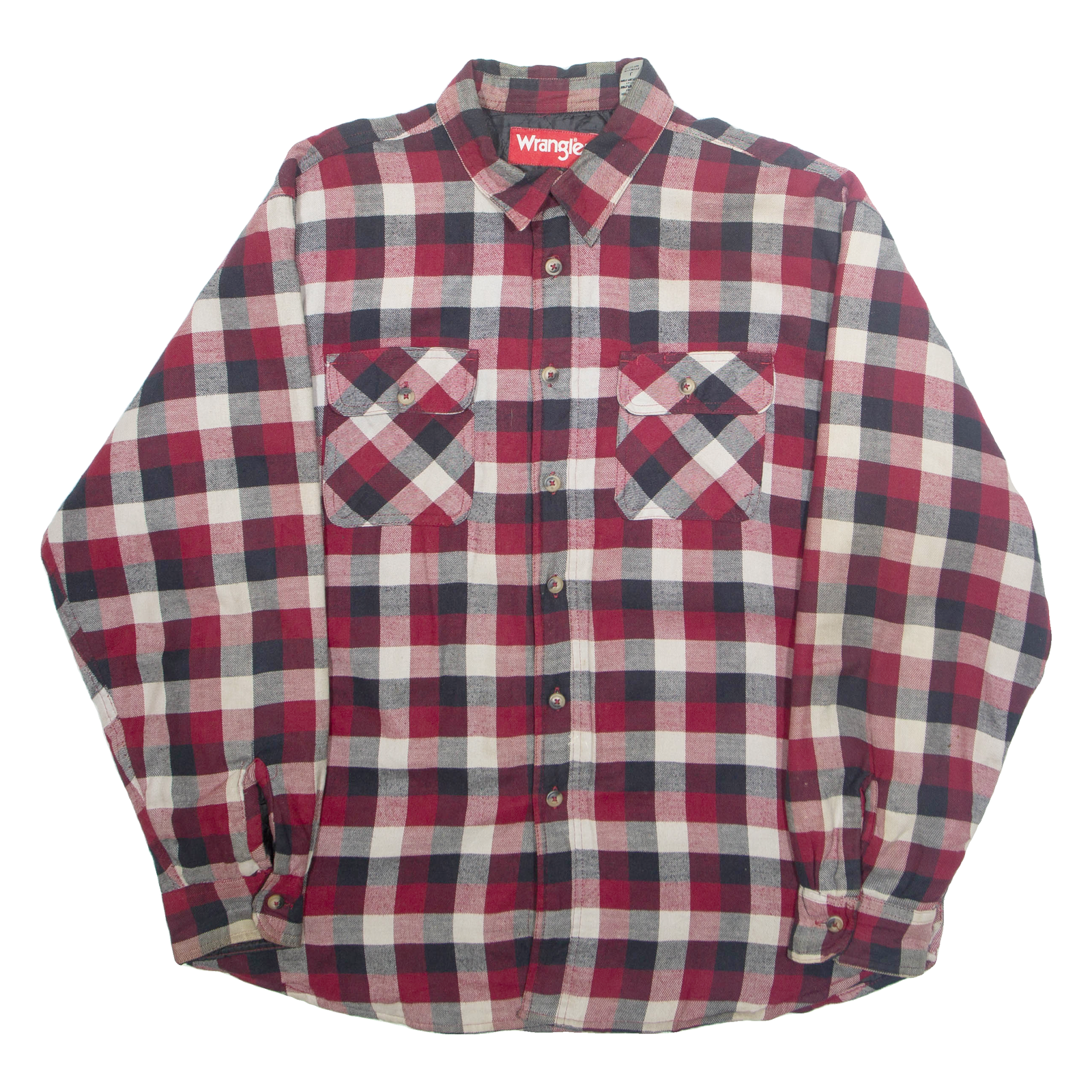 WRANGLER Mens Lumberjack Jacket Red Check L Refurbished - N/A refurbished available on Cerqular