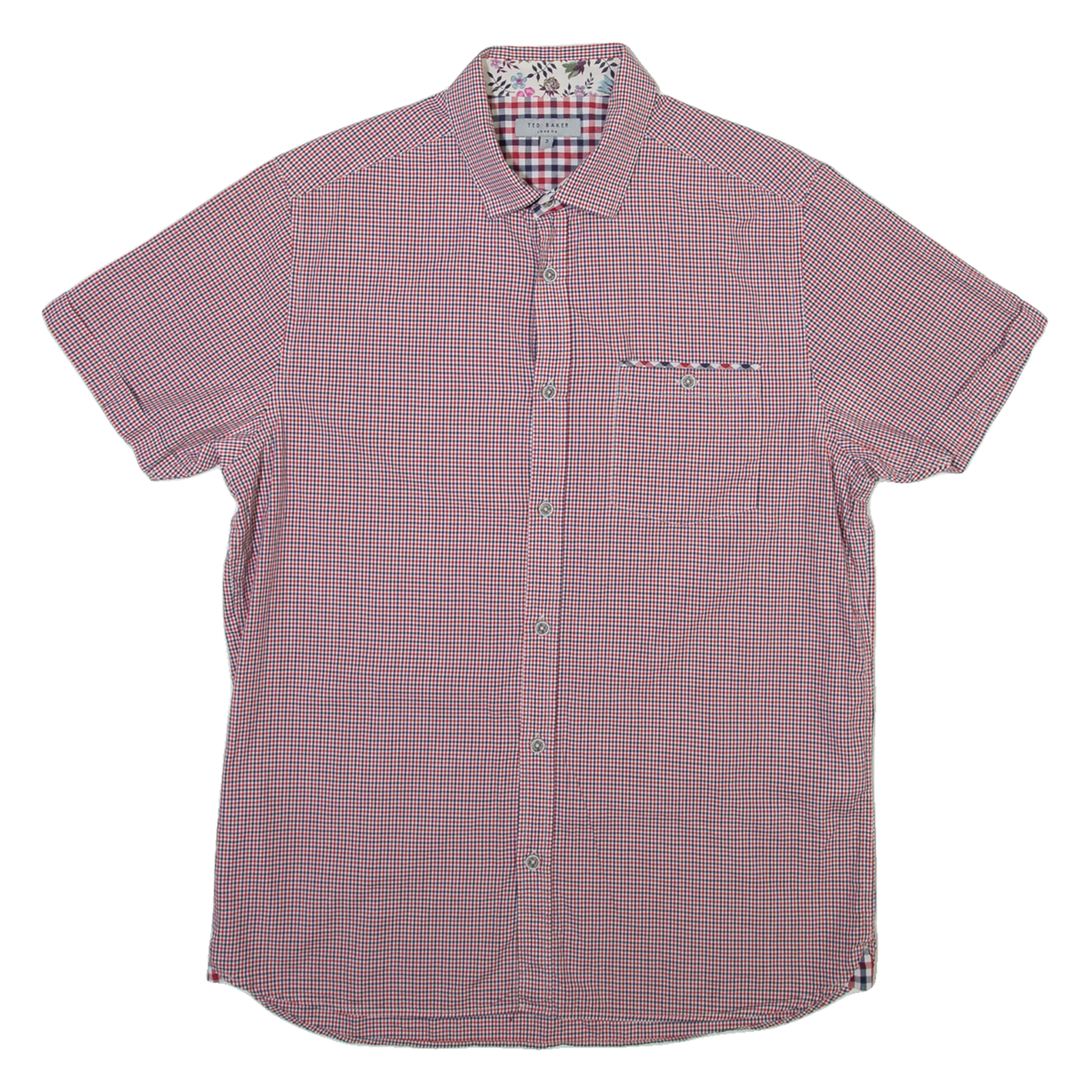 TED BAKER Mens Shirt Red Gingham M Refurbished - N/A refurbished available on Cerqular