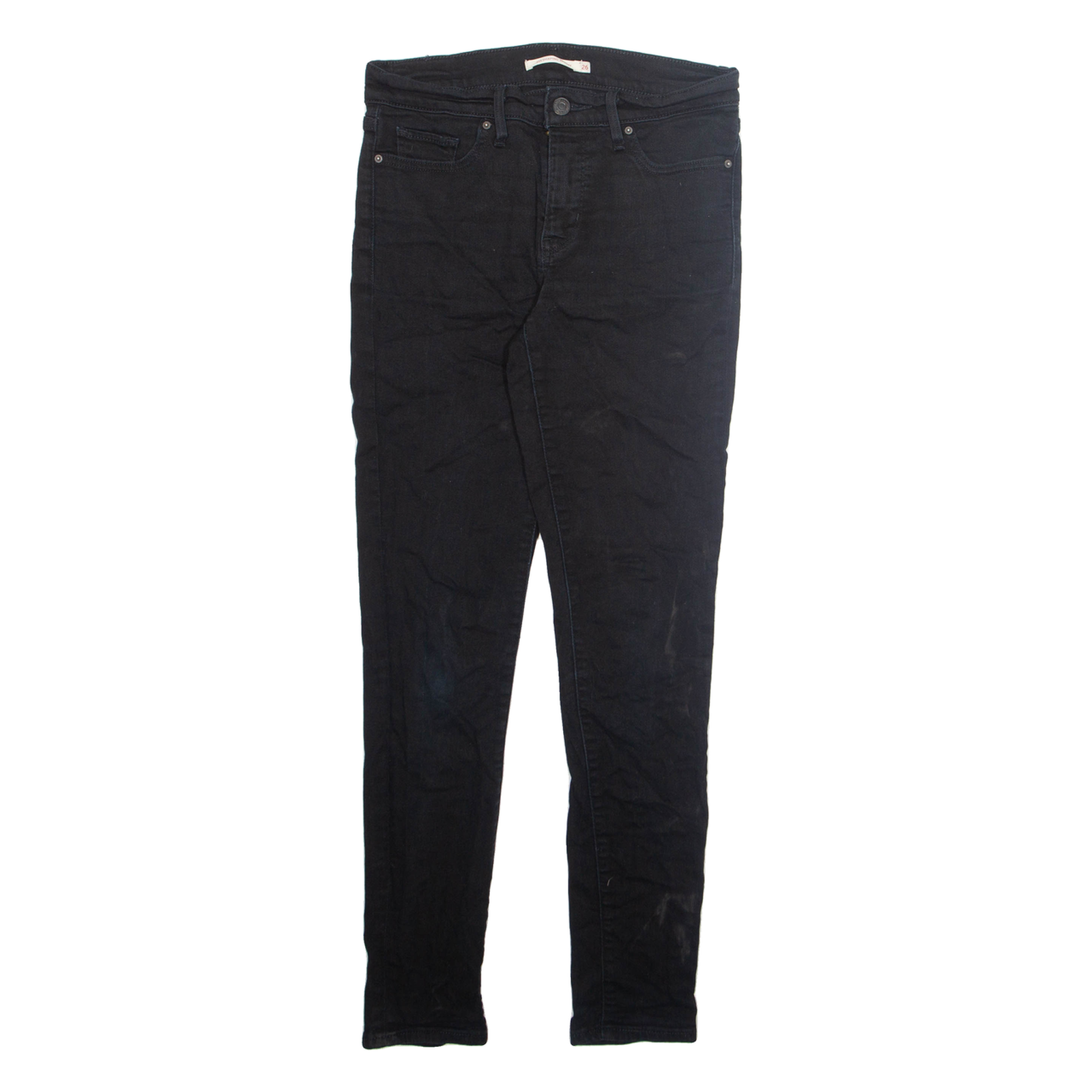 LEVI'S Womens Jeans Black Regular Skinny W26 L27 Refurbished - N/A refurbished available on Cerqular