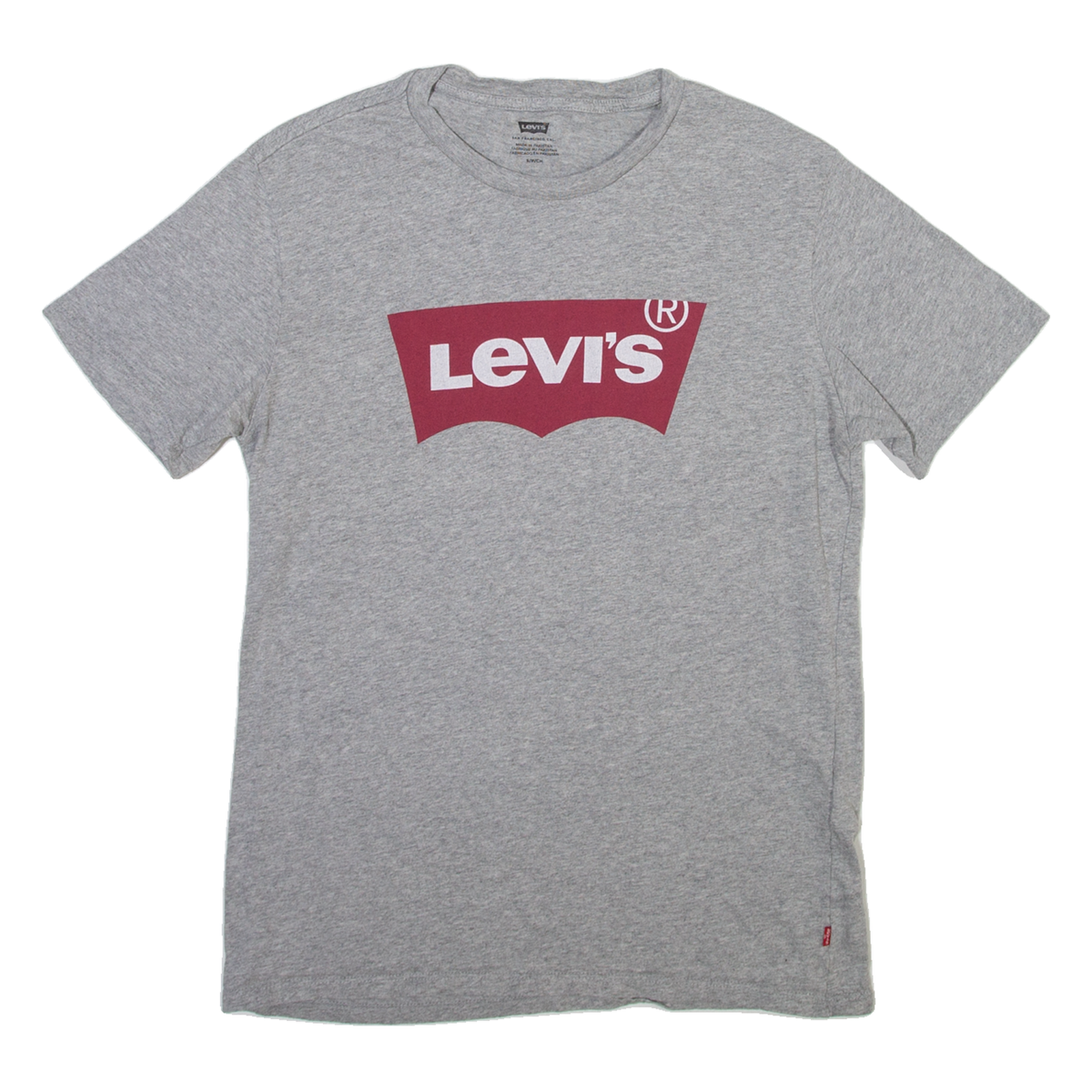 LEVI'S Mens T-Shirt Grey S Refurbished - N/A refurbished available on Cerqular
