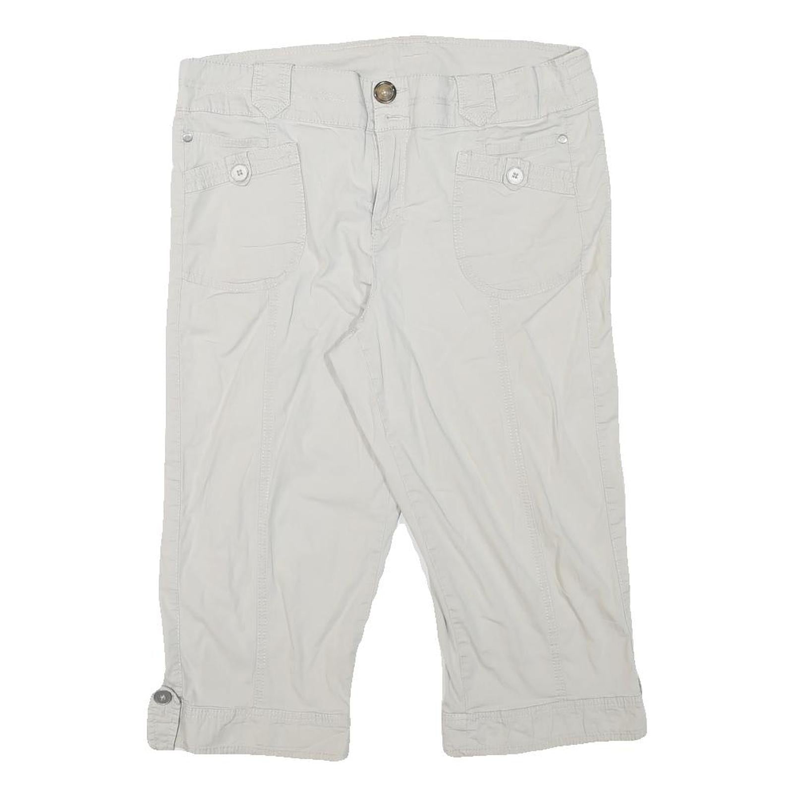 STLE AND CO Womens Shorts White Casual L W34 Button Pocket Cotton Blend Refurbished - N/A refurbished available on Cerqular