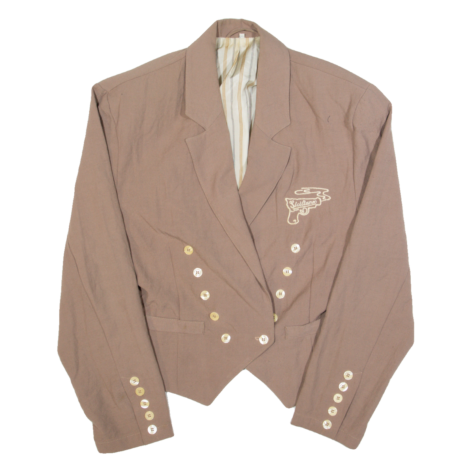 Womens Blazer Jacket Brown 90s S Refurbished - N/A refurbished available on Cerqular