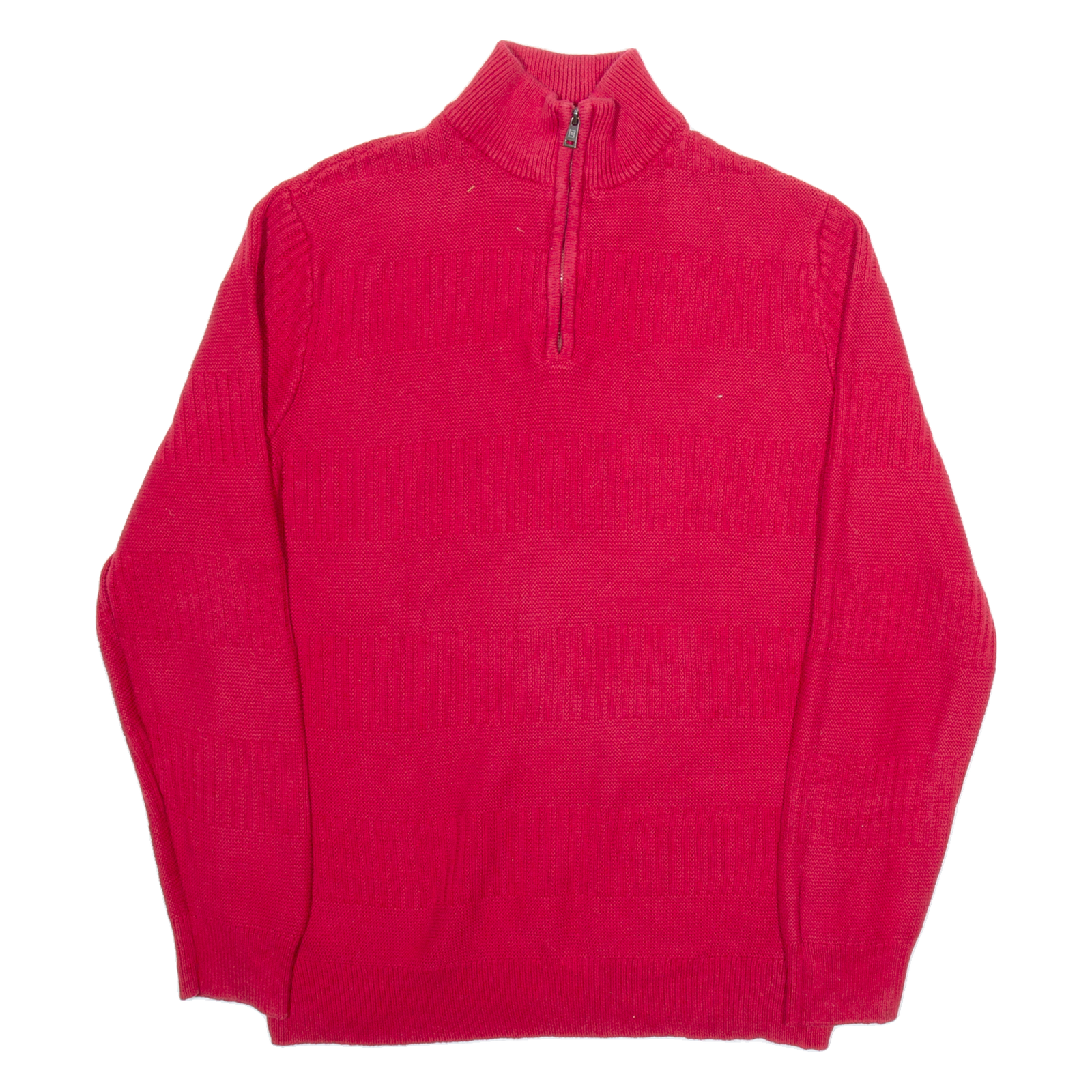 CHAPS Mens Jumper Red 1/4 Zip Tight Knit M Refurbished - N/A refurbished available on Cerqular