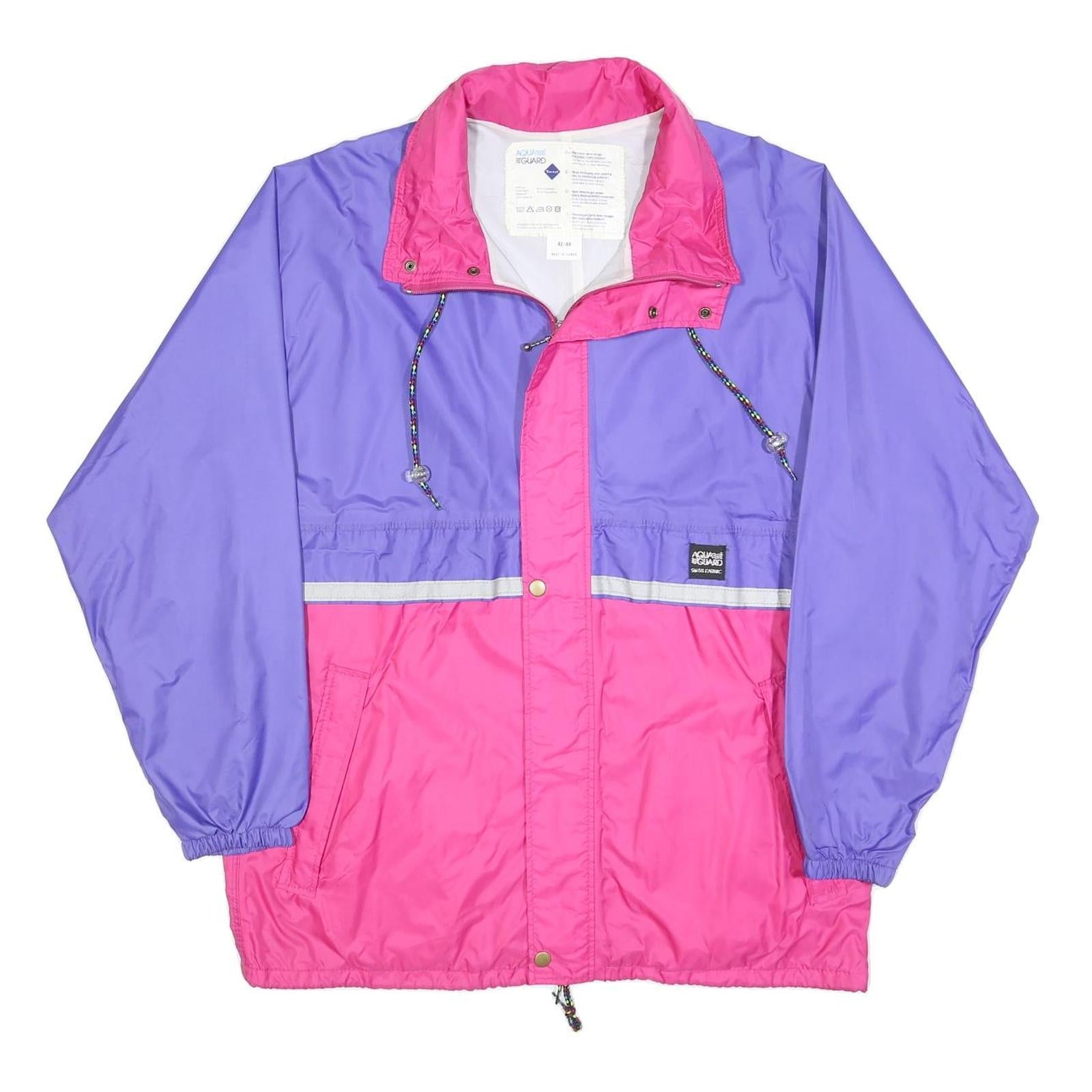 AQUA GUARD Womens Purple & Pink Nylon Zip Jacket L Outerwear Lightweight Sport Refurbished - N/A refurbished available on Cerqular