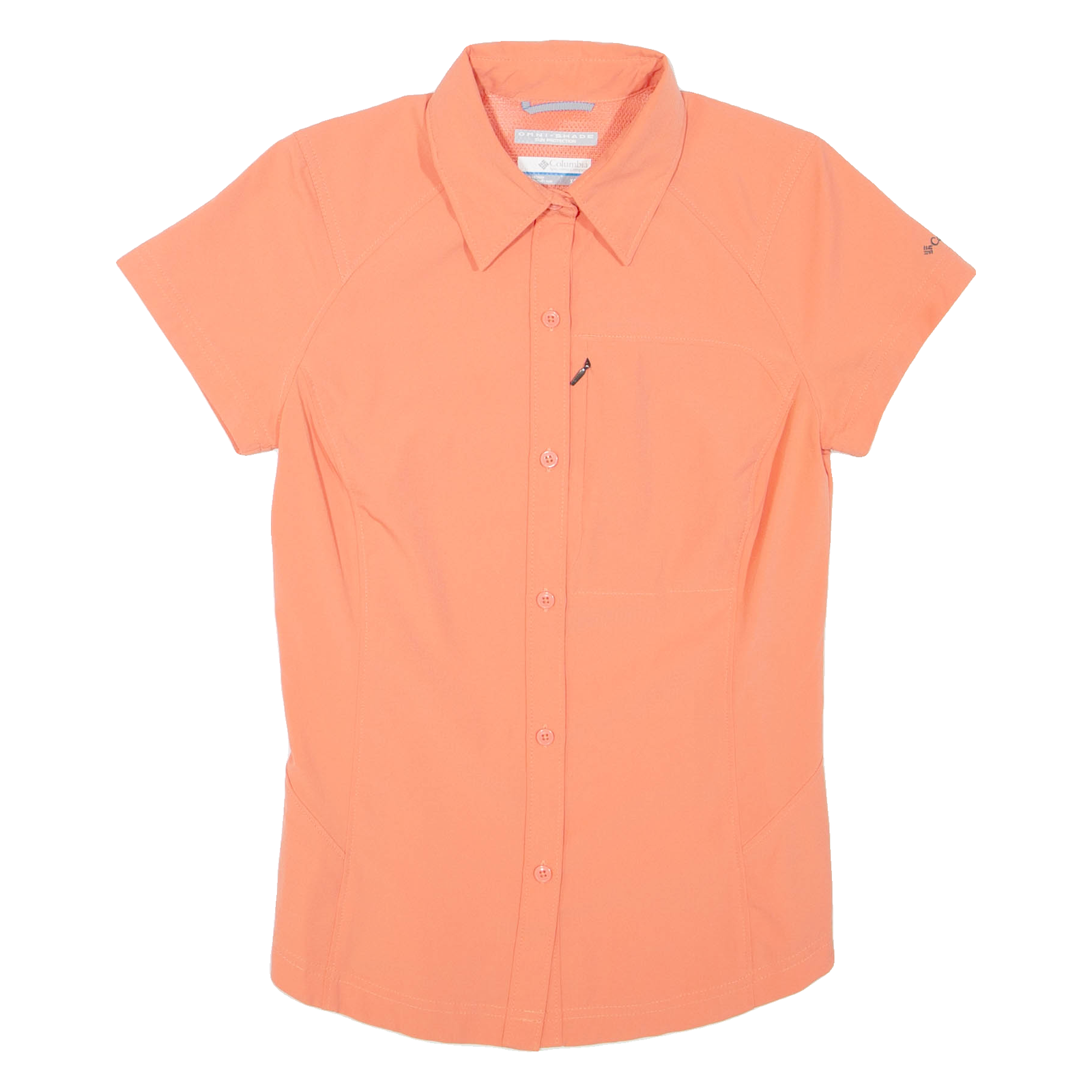 COLUMBIA Omni-shade Sun Protect Womens Shirt Orange Collared XS Refurbished - N/A refurbished available on Cerqular