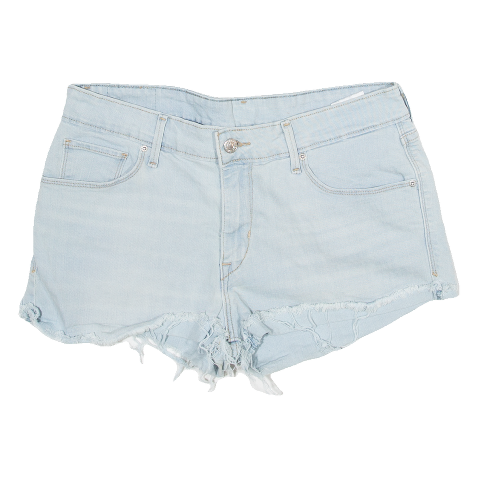 LEVI'S Womens Denim Shorts Blue M W30 Refurbished - N/A refurbished available on Cerqular