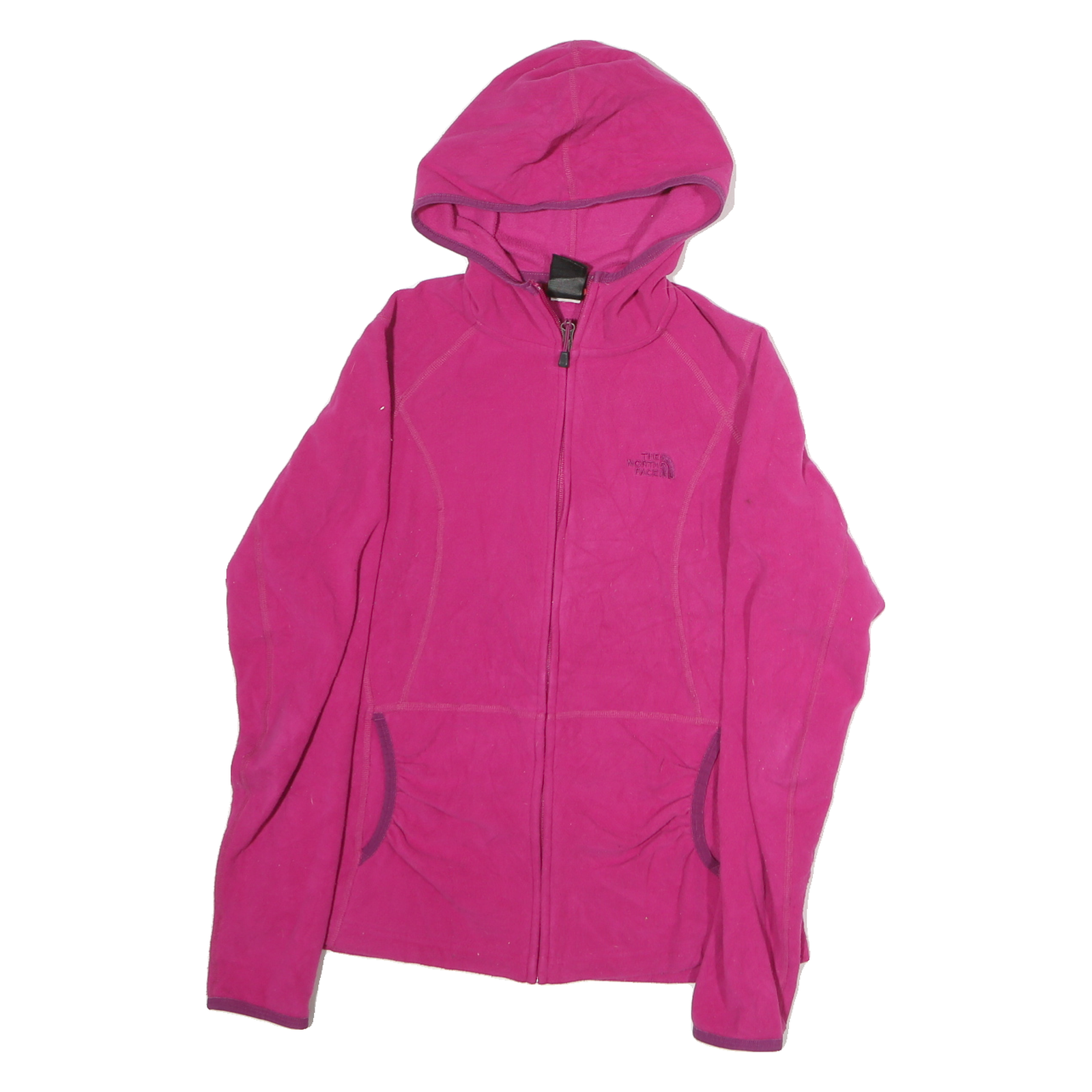 THE NORTH FACE Womens Pink Hoodie M Full Zip Lightweight Fleece Outdoor Refurbished - N/A refurbished available on Cerqular