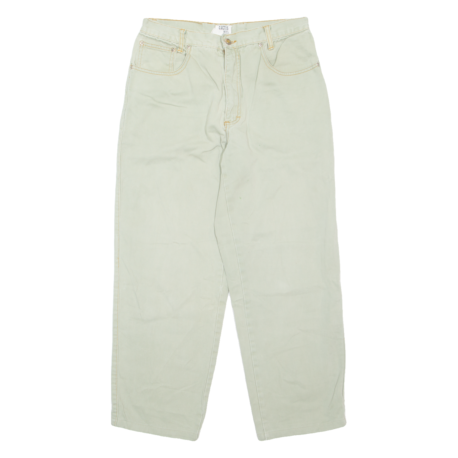 CACTUS Womens Jeans Green Regular Tapered W28 L26 Refurbished - N/A refurbished available on Cerqular
