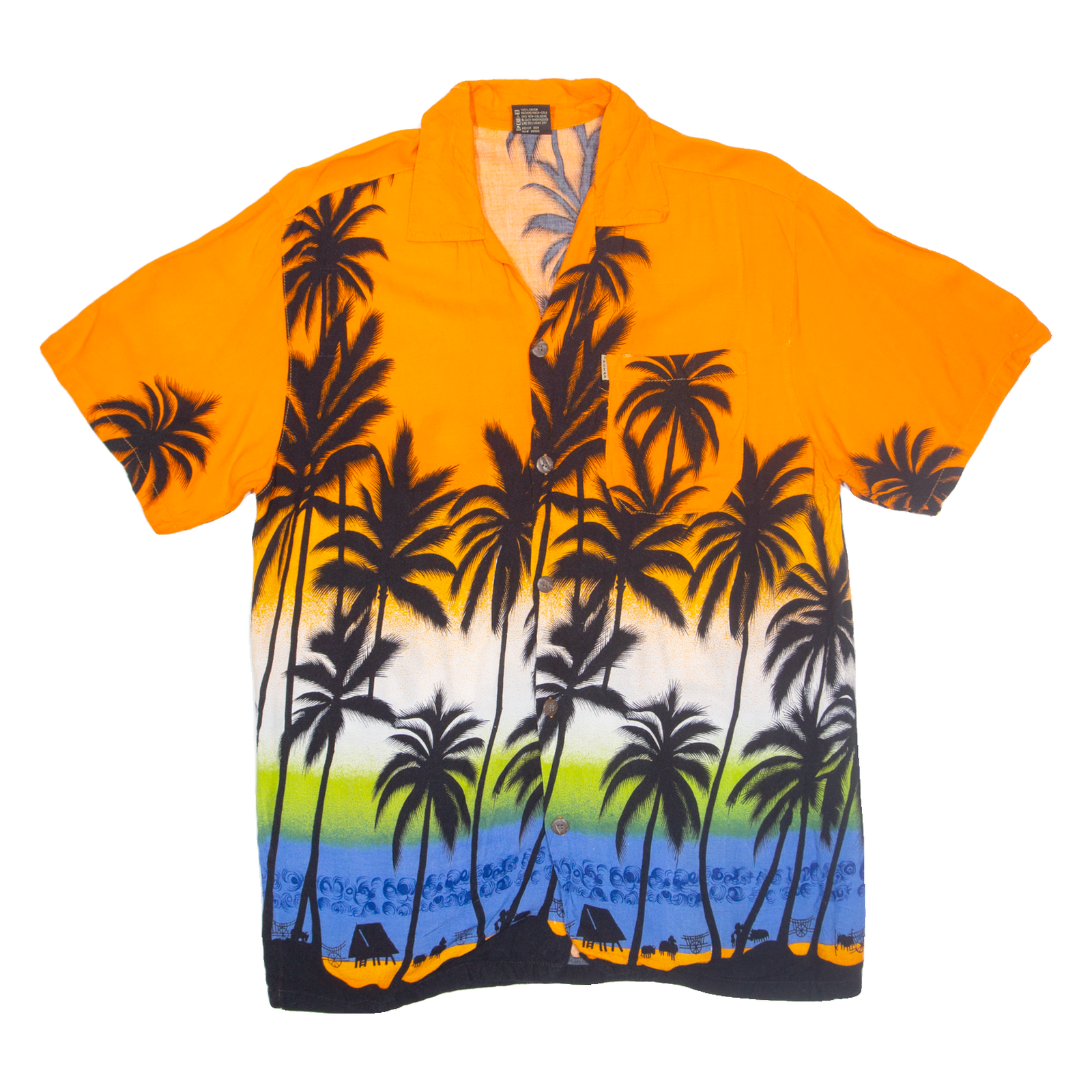 INGEAR Mens Hawaiian Shirt Orange Floral XL Refurbished - N/A refurbished available on Cerqular